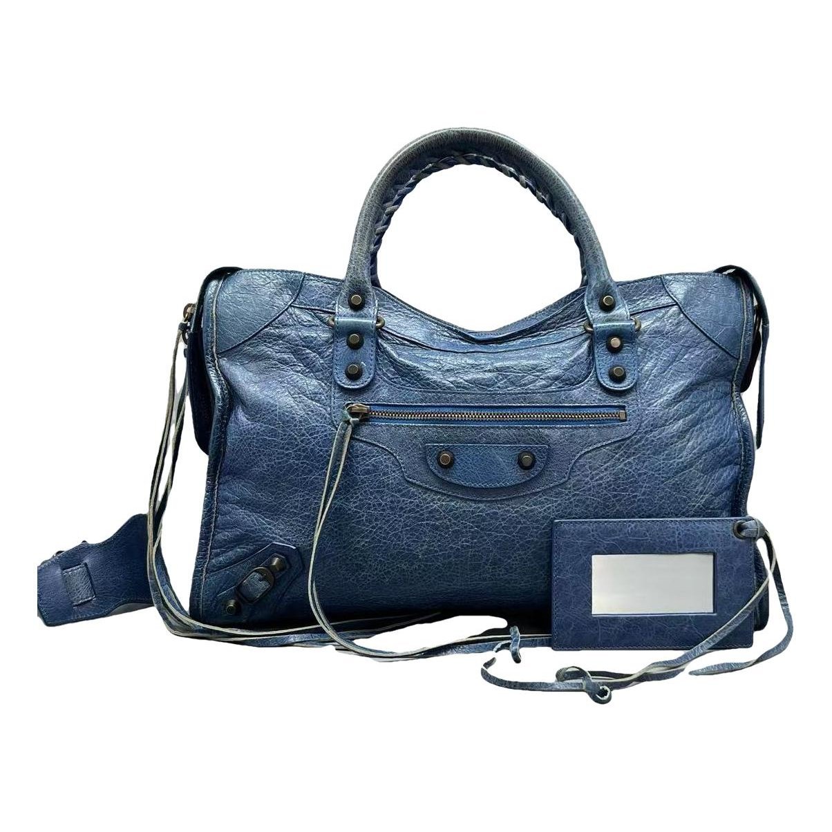 City leather handbag
