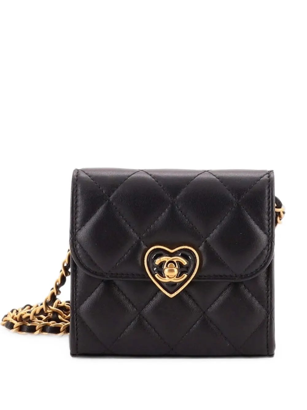 Coco Love CC Heart Clutch with Chain Quilted Lambskin Mini crossbody bag