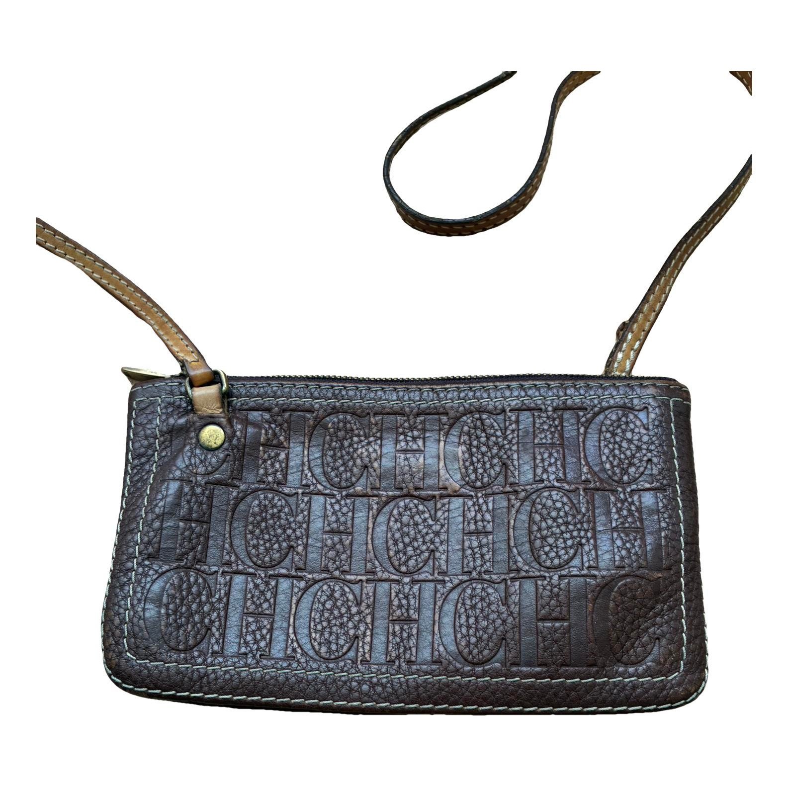 Leather clutch bag