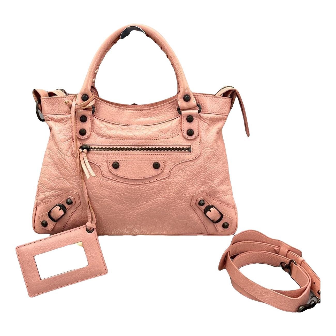 City leather handbag