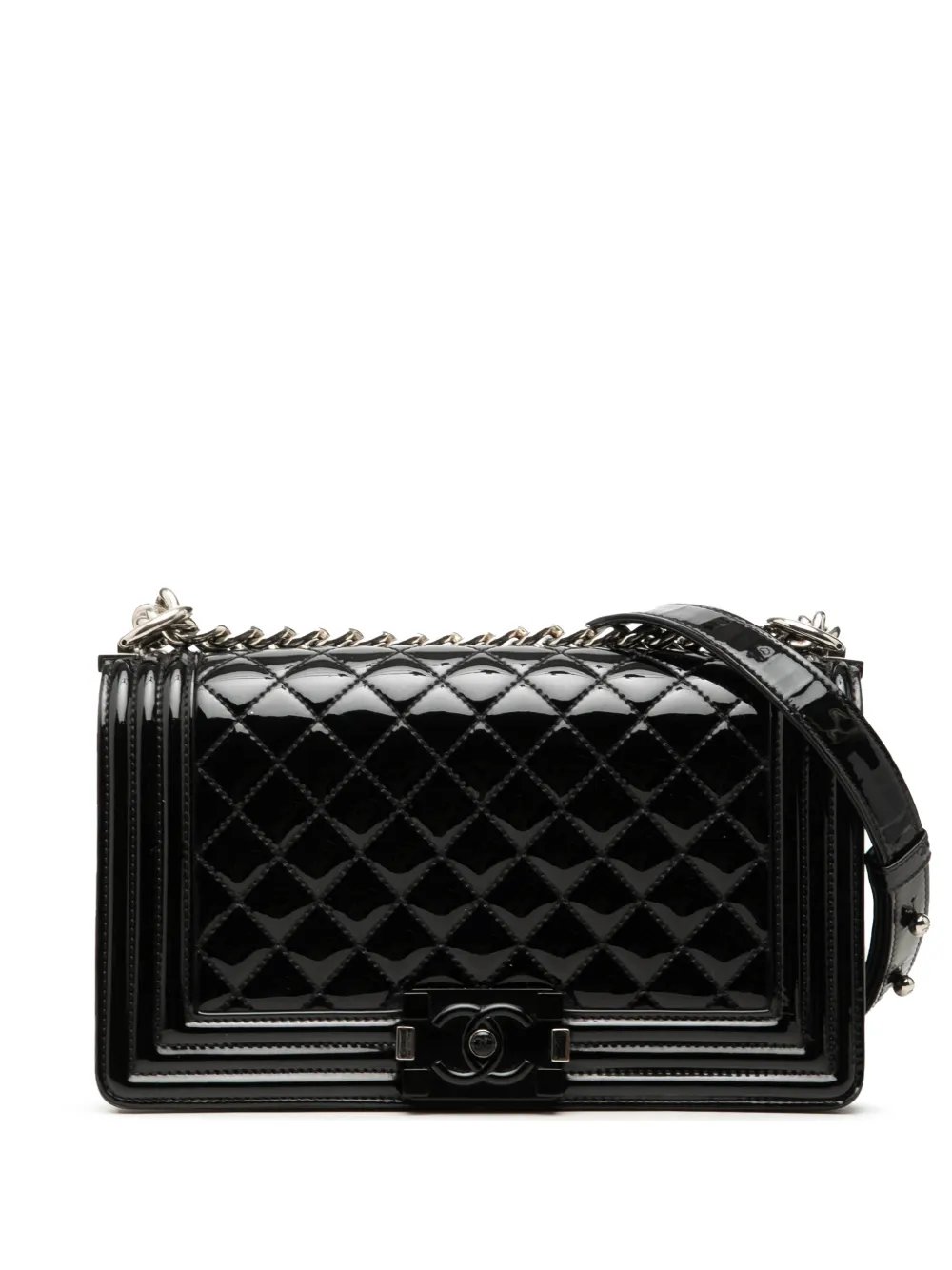 2016-2017 Old Medium Quilted Patent Acrylic Boy Flap crossbody bag