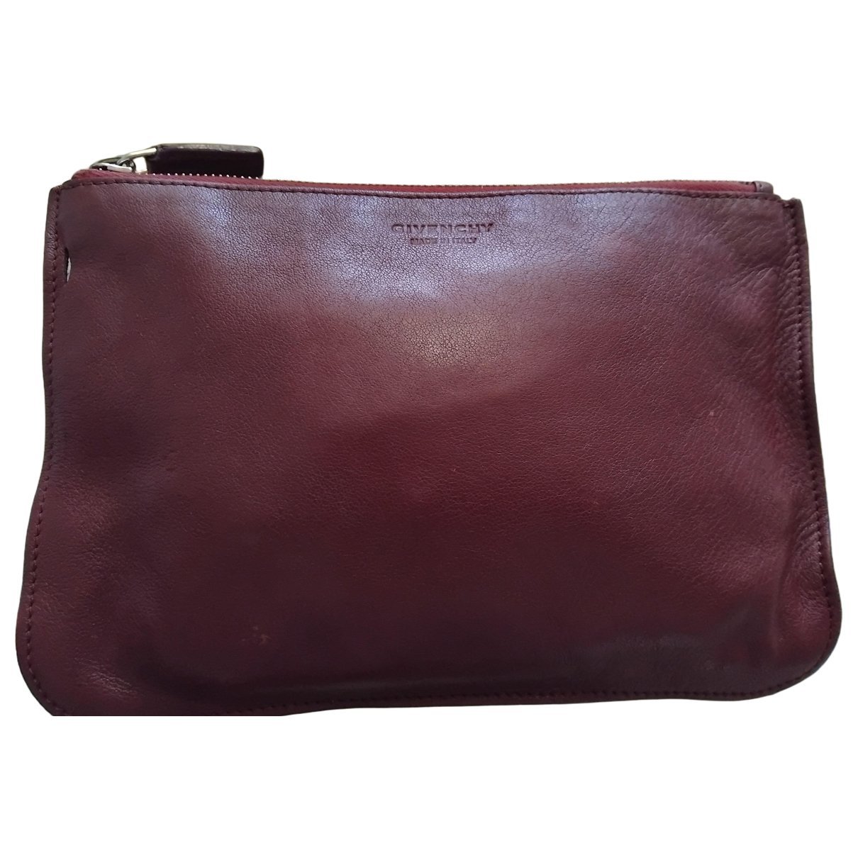 Leather clutch bag