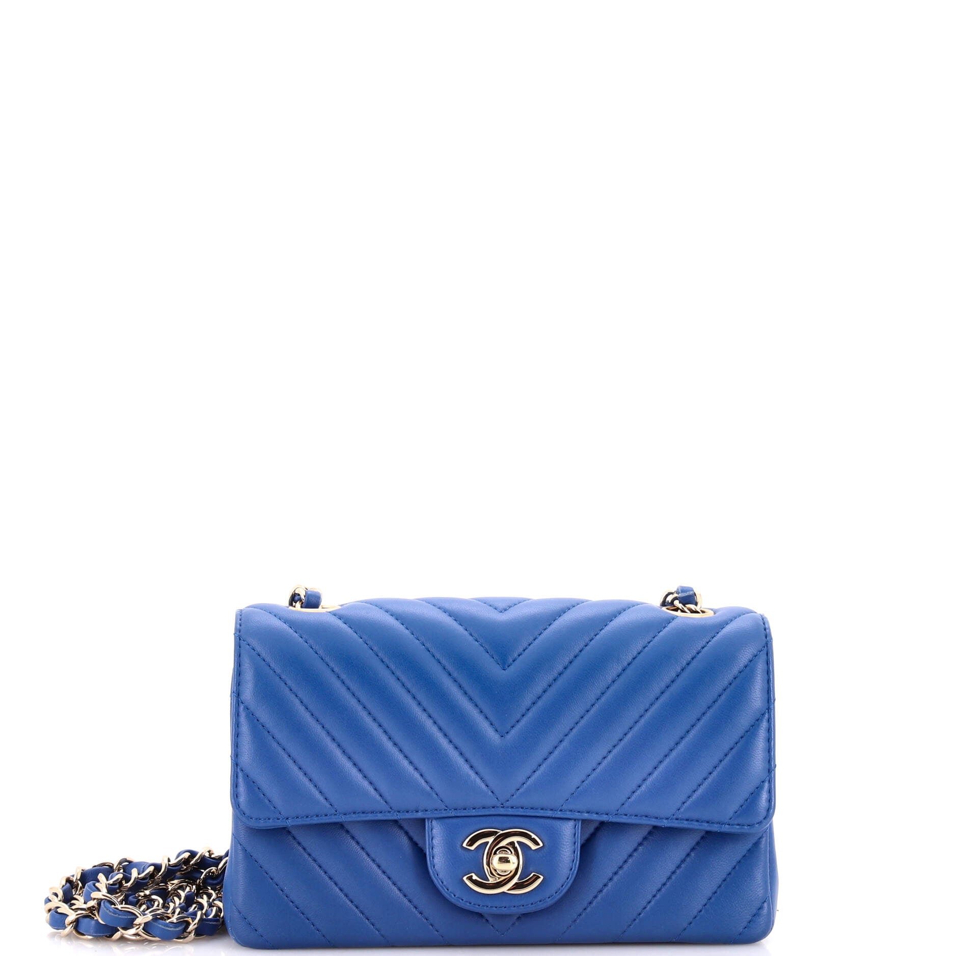 Classic Single Flap Bag Chevron Lambskin Mini
