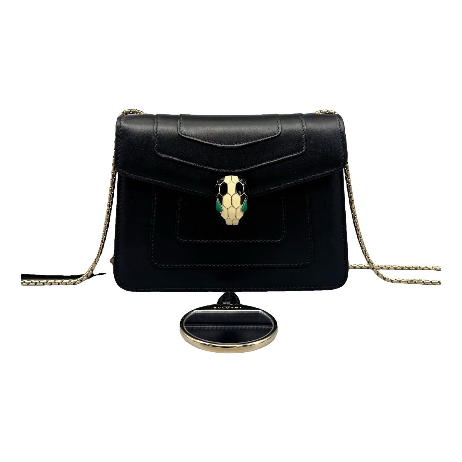Serpenti leather handbag