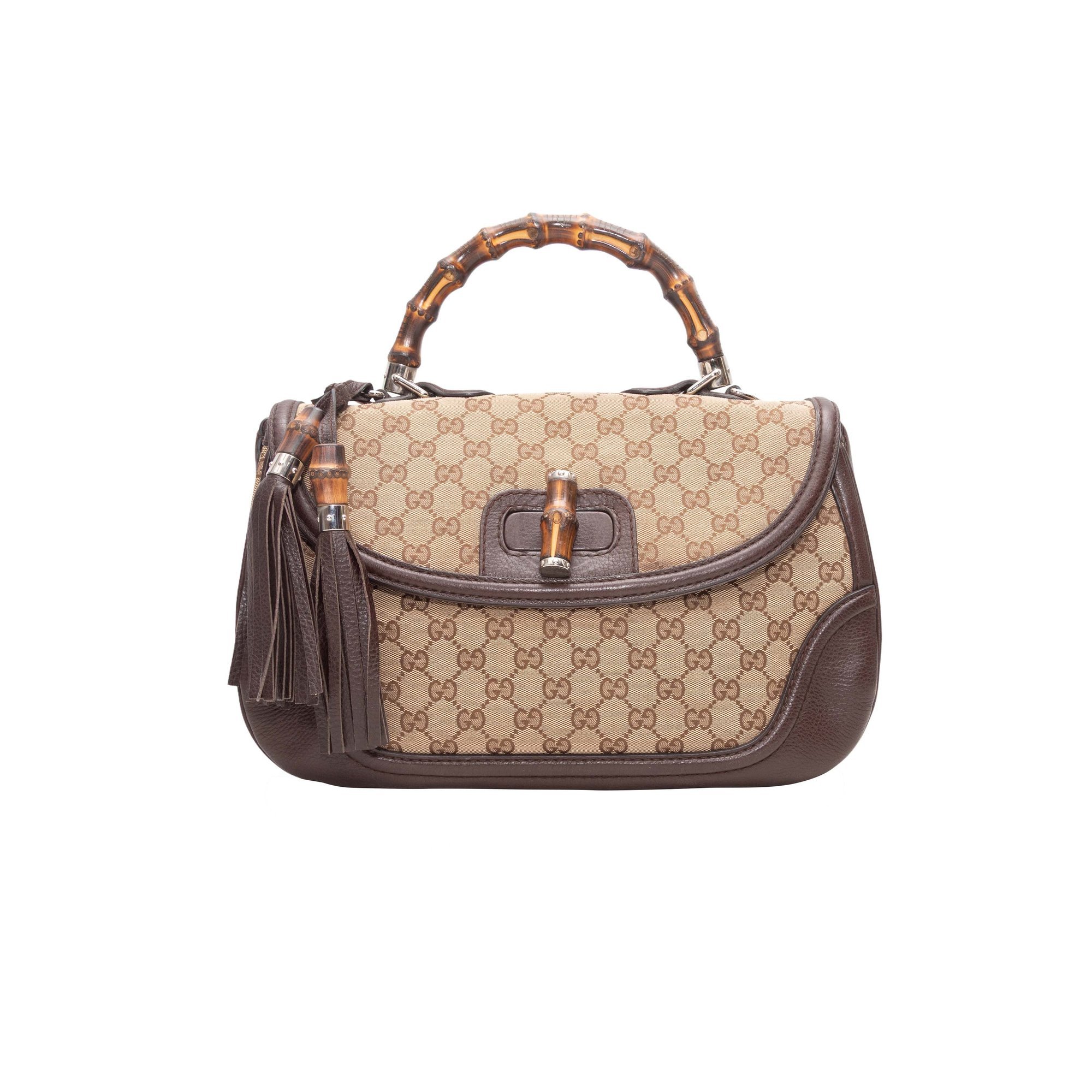 Bamboo leather handbag
