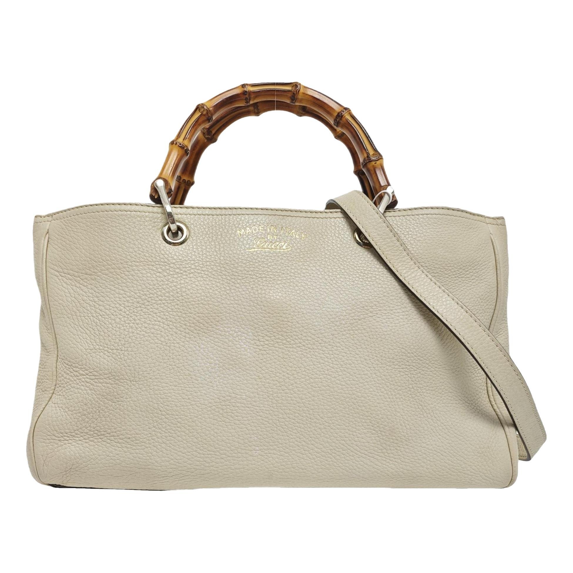 Bamboo Shopper leather tote