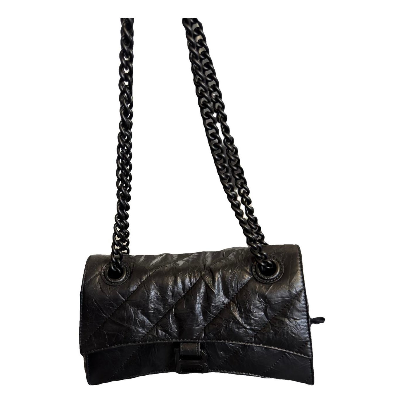 Crush leather handbag
