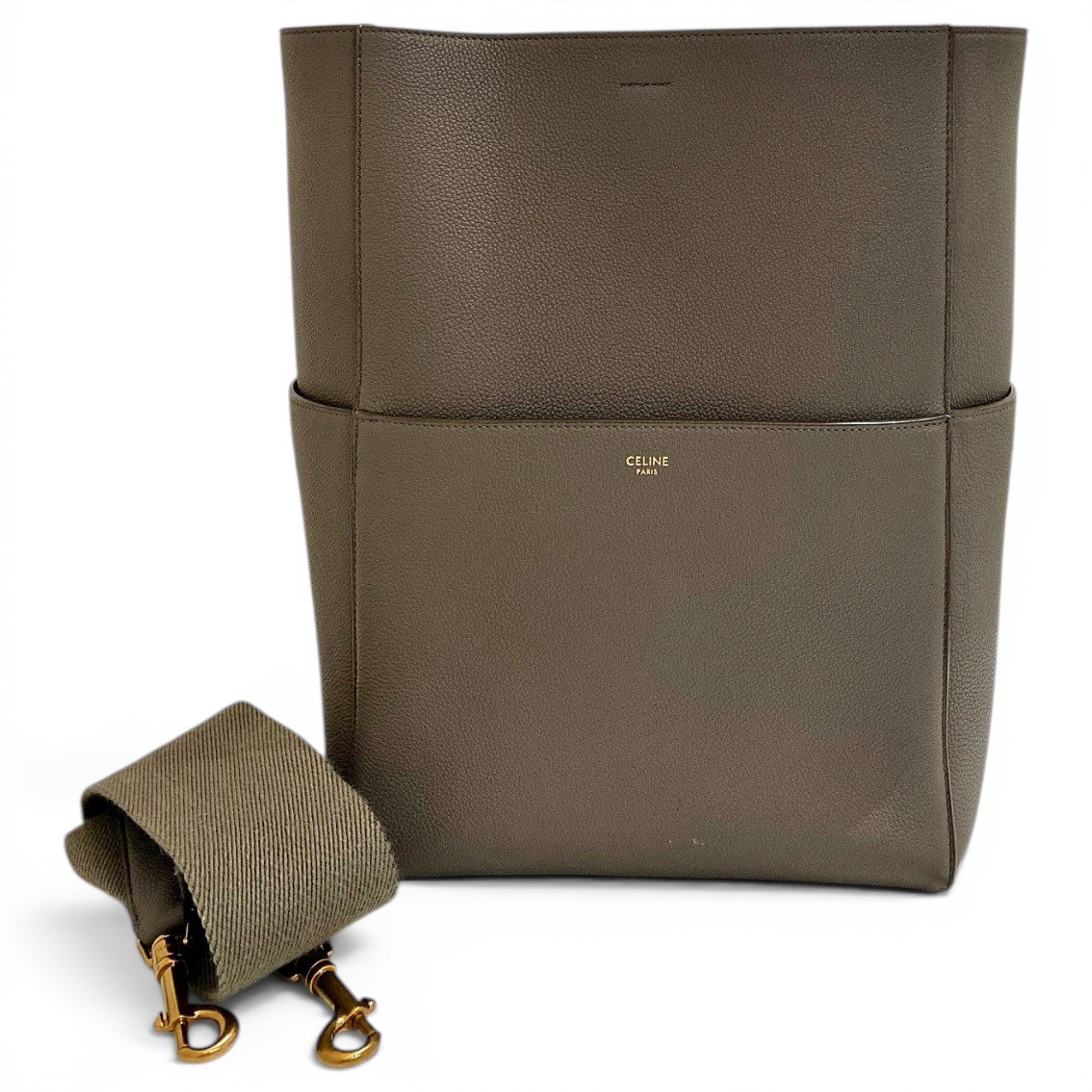 Seau Sangle leather handbag