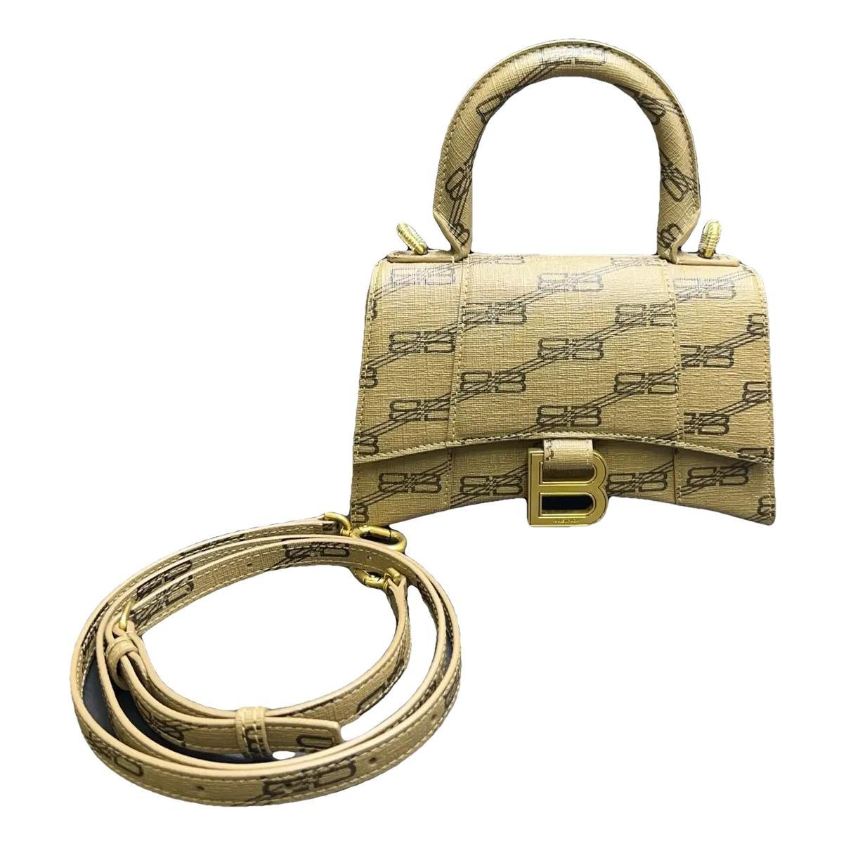 Hourglass leather crossbody bag