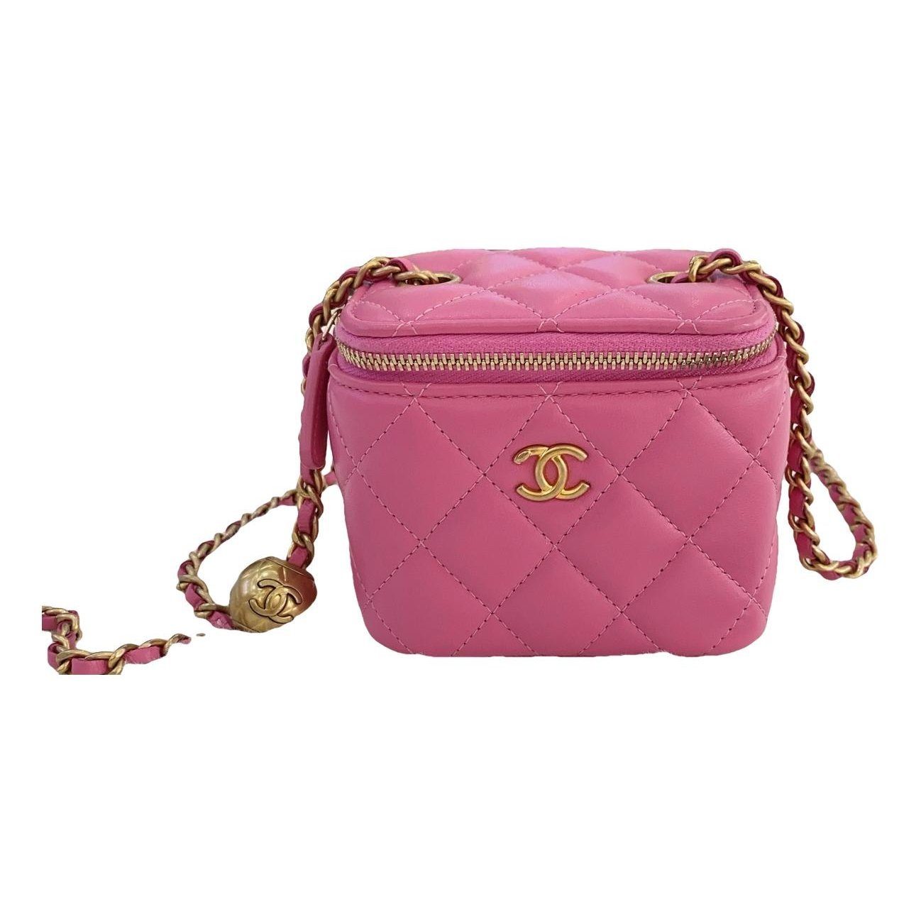 Vanity leather handbag