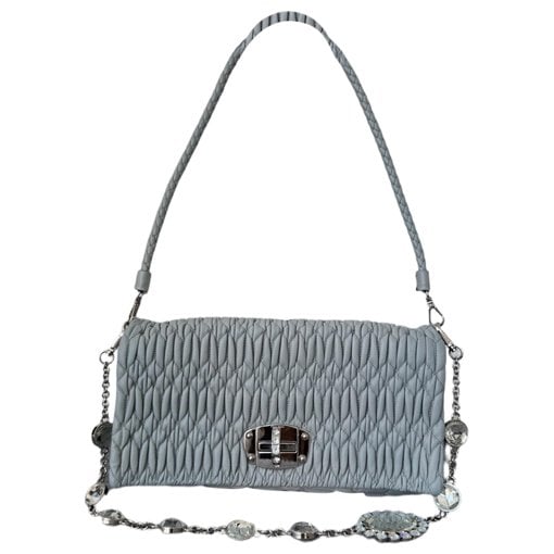 Miu Crystal leather handbag