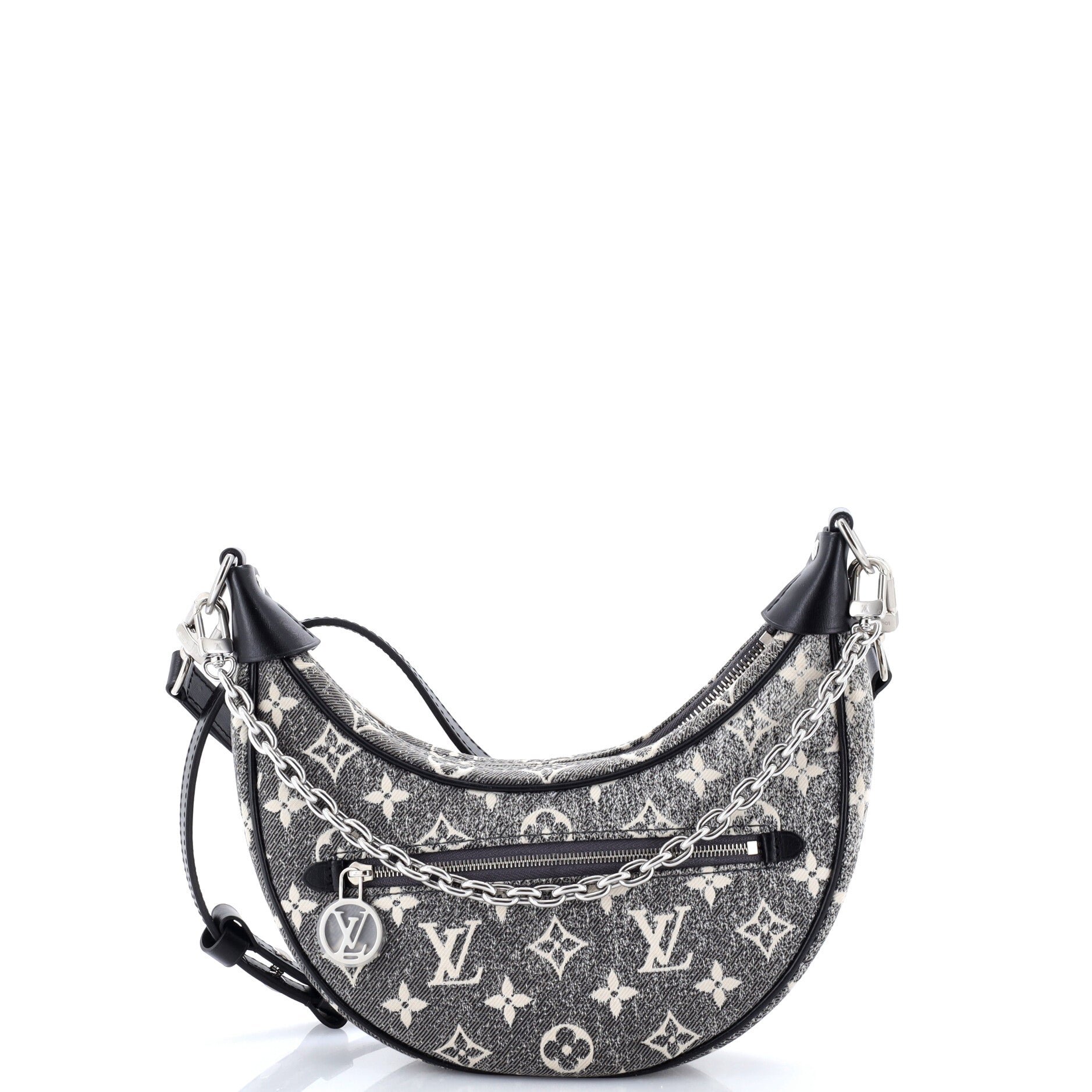 Loop Handbag Monogram Jacquard Denim