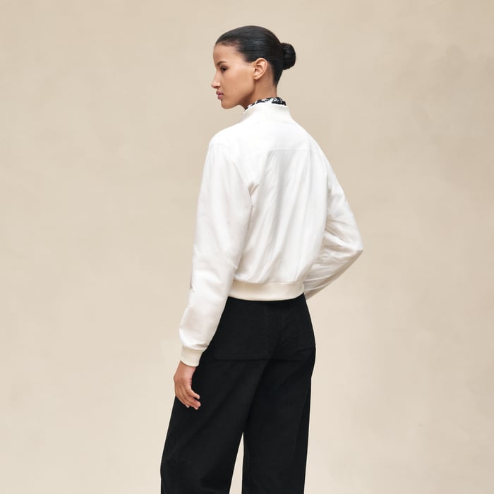 Blanc Cassé Reversible Varsity Jacket