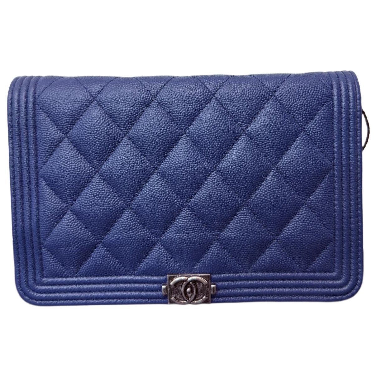 Wallet On Chain Boy Half Flap leather crossbody bag