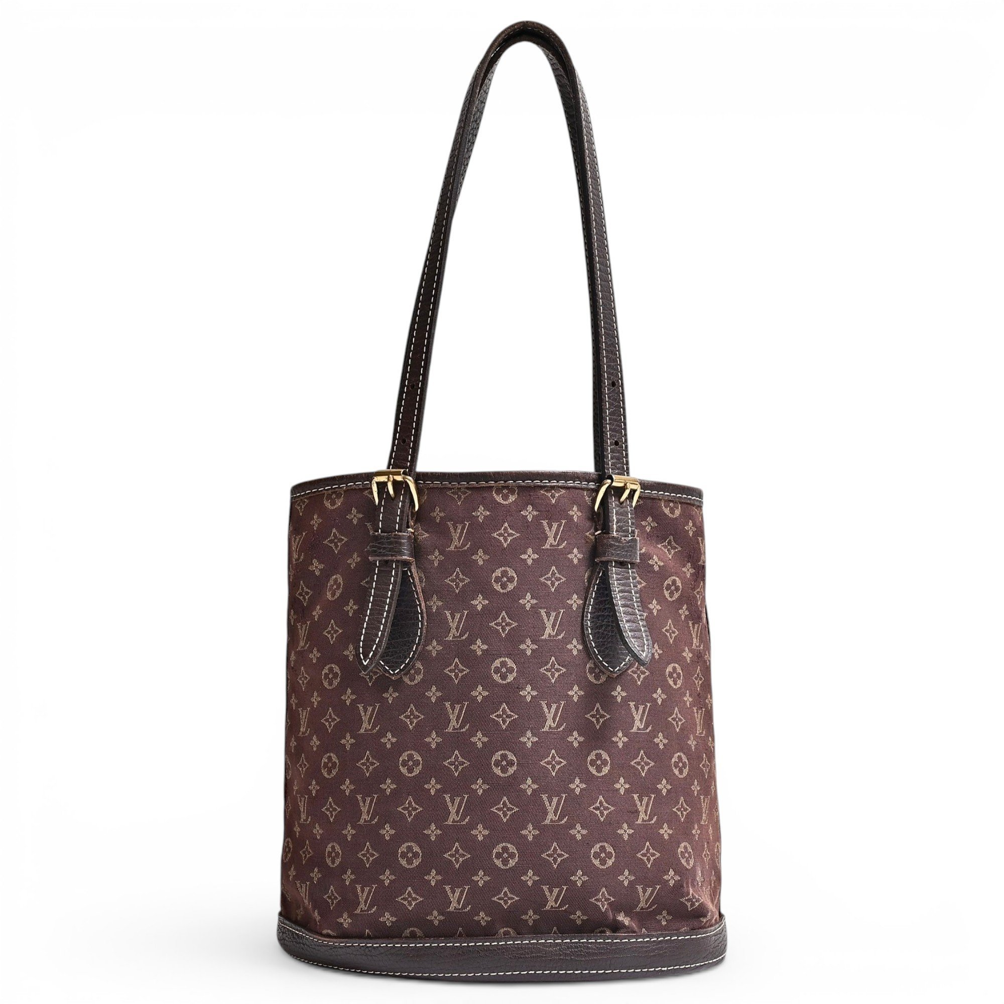 Bucket leather handbag