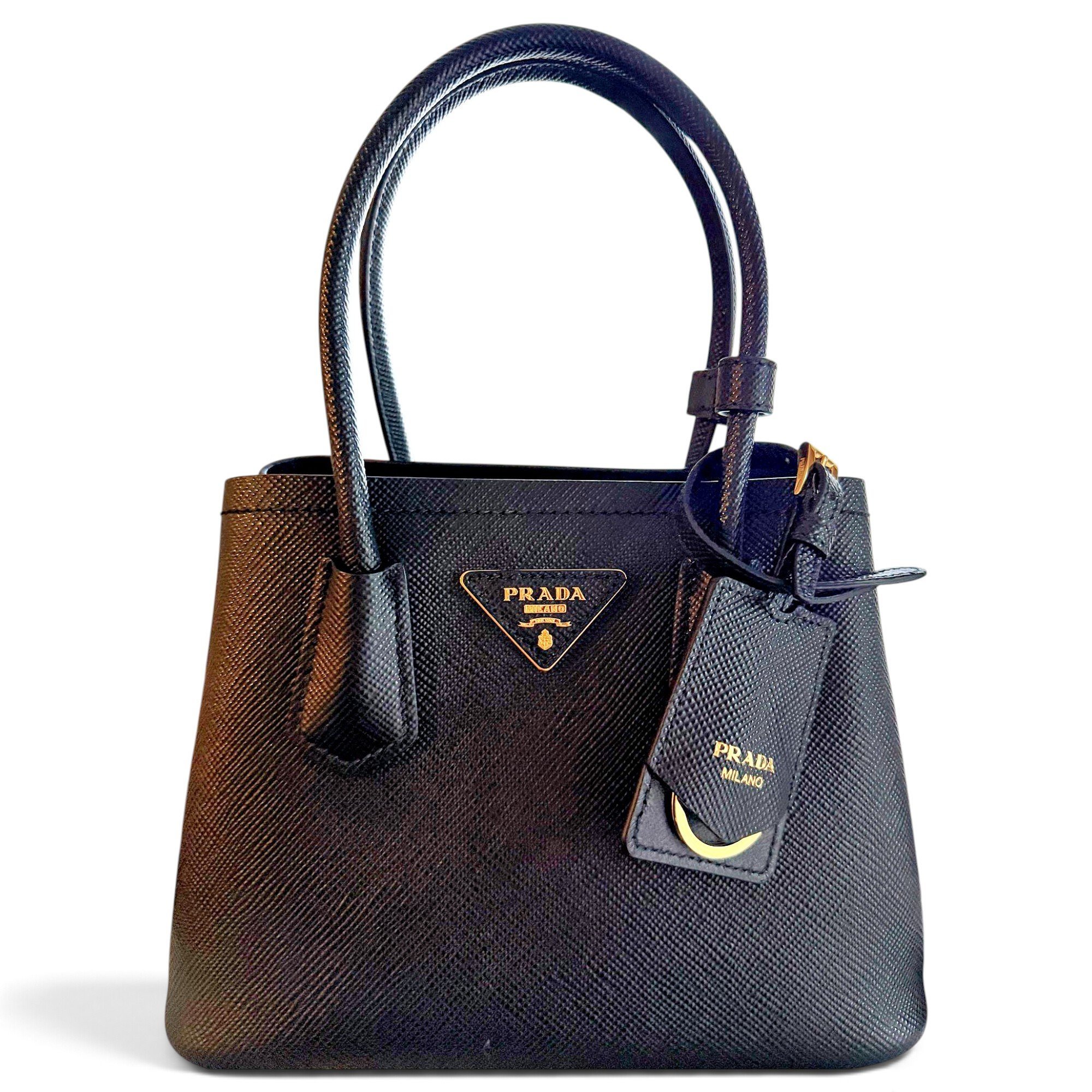 Double leather tote