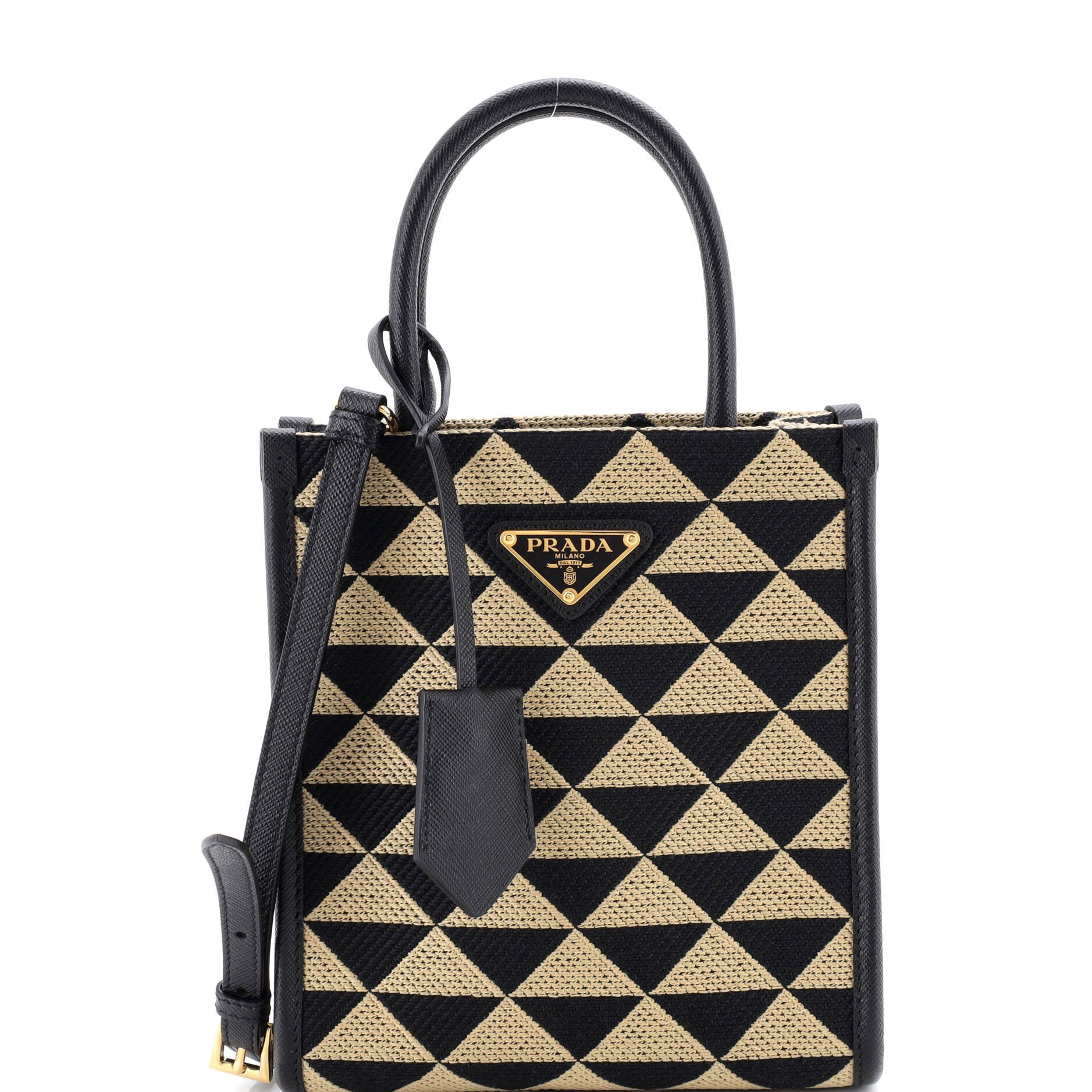 Prada Symbole Shopper Tote Jacquard Mini