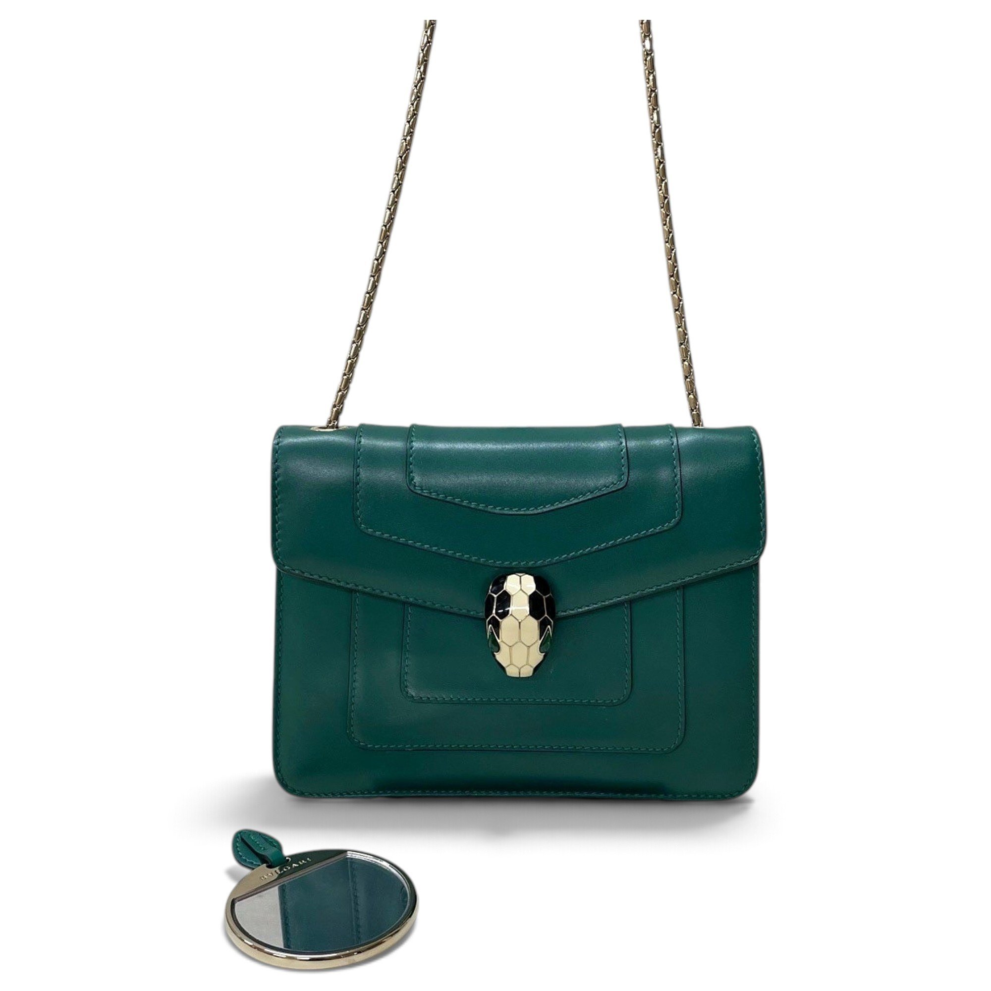Serpenti leather handbag