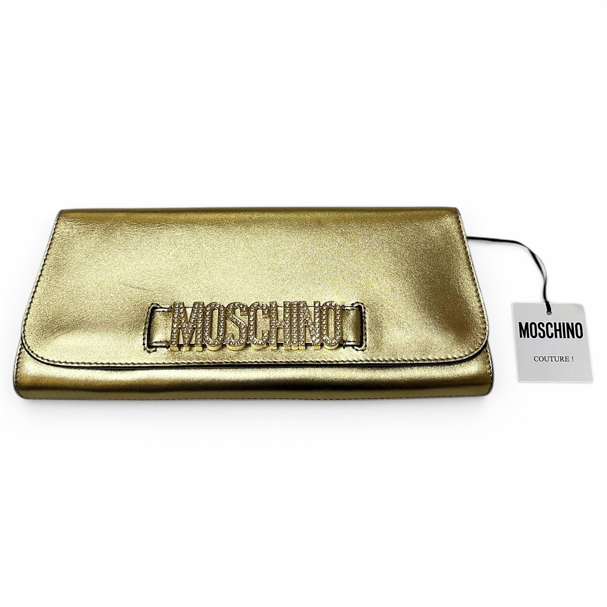 Leather clutch bag