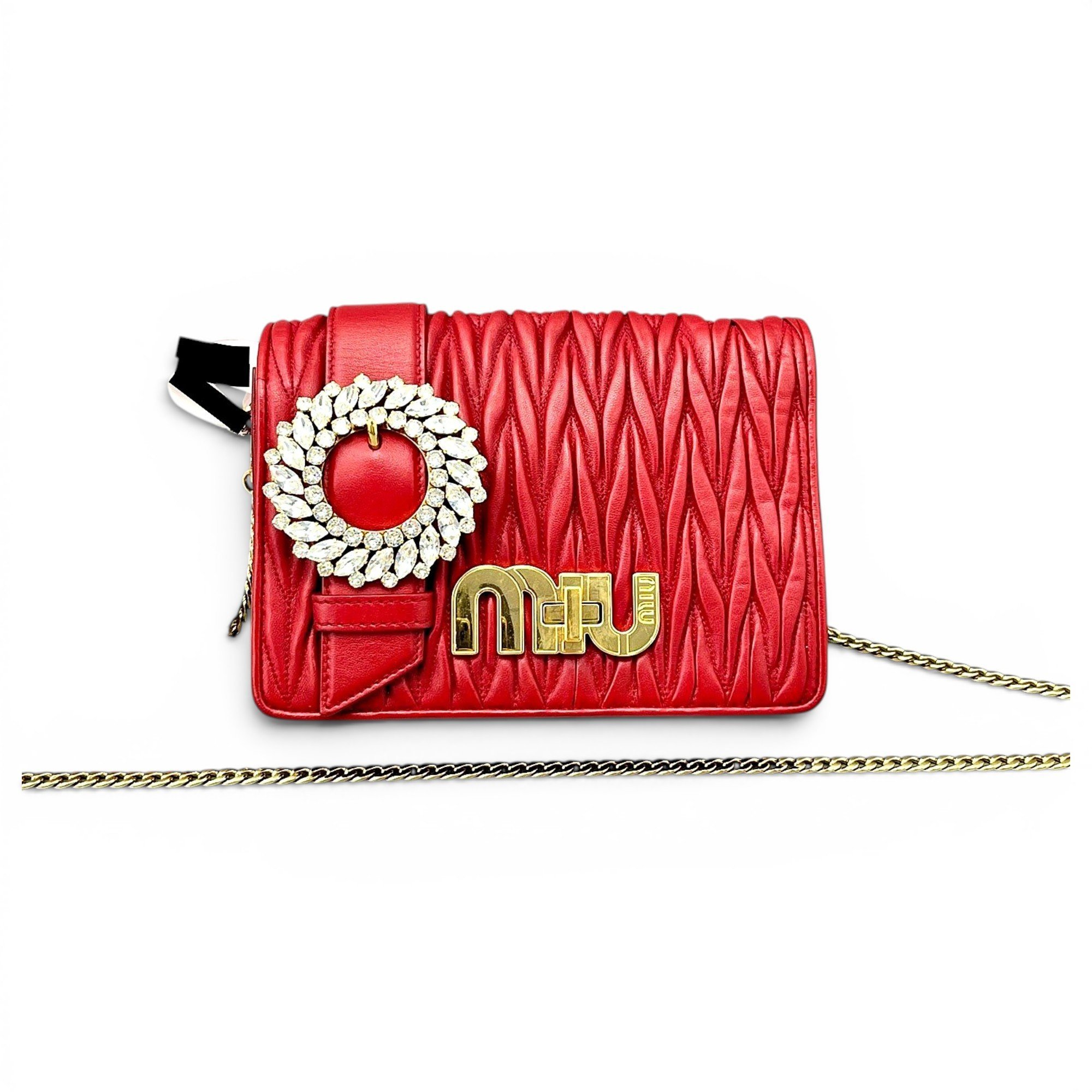 My Miu leather handbag
