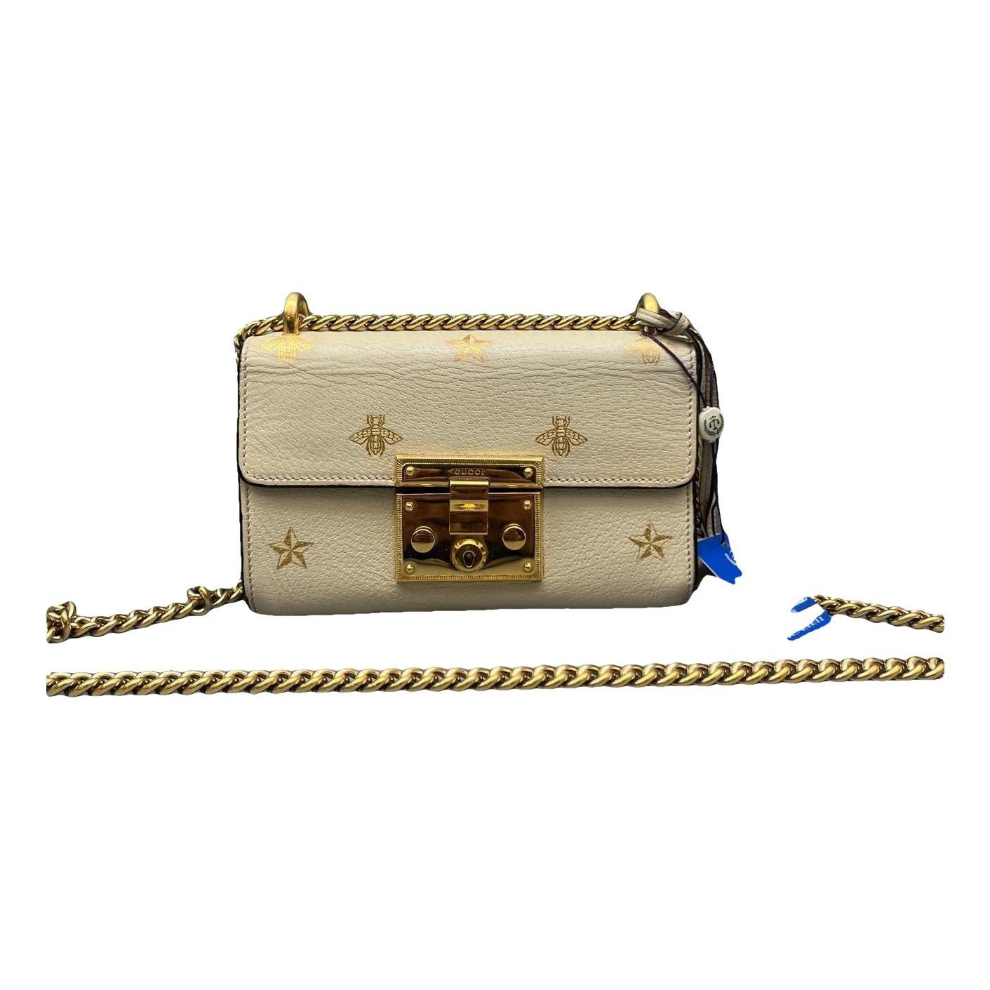 Padlock leather handbag
