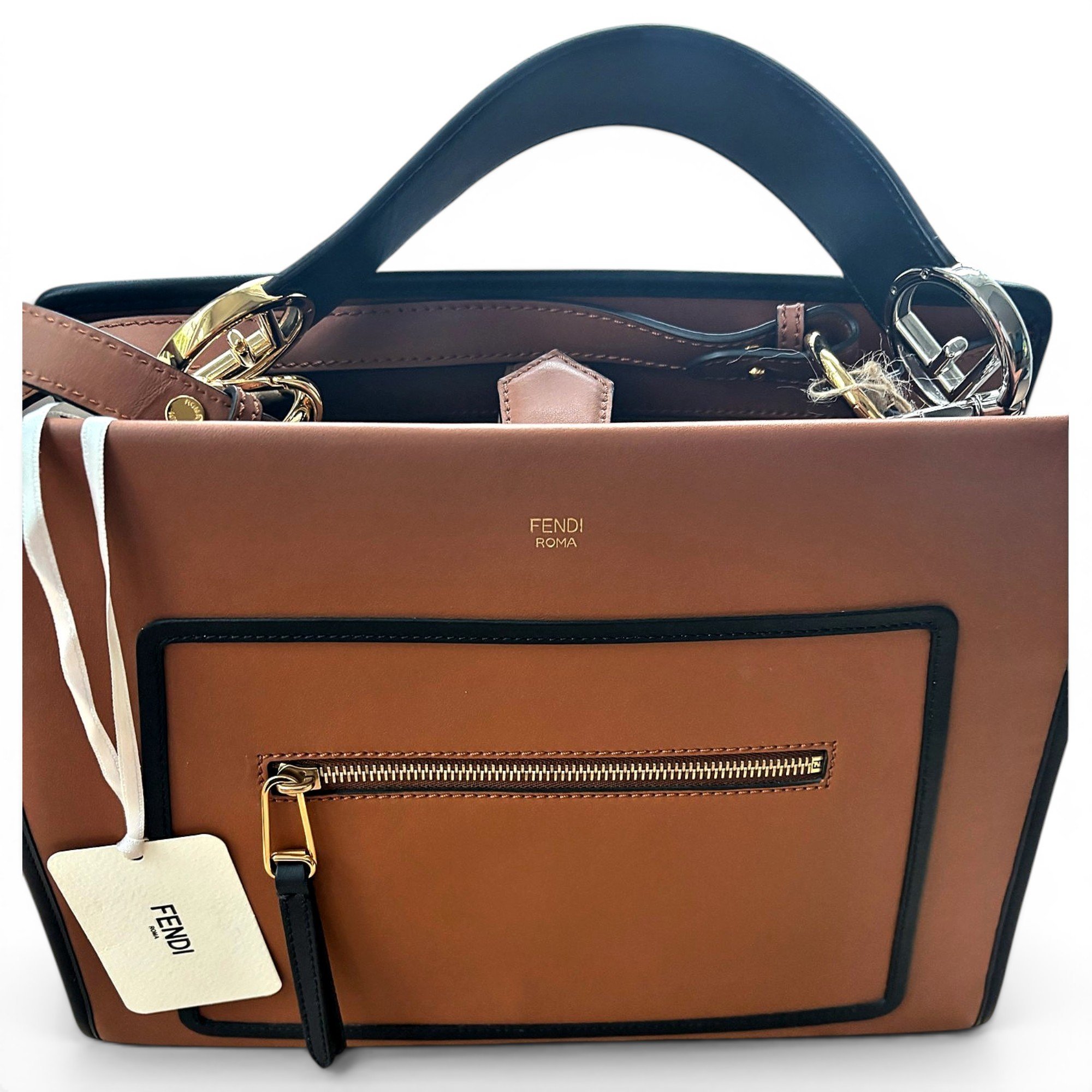 Peekaboo leather handbag