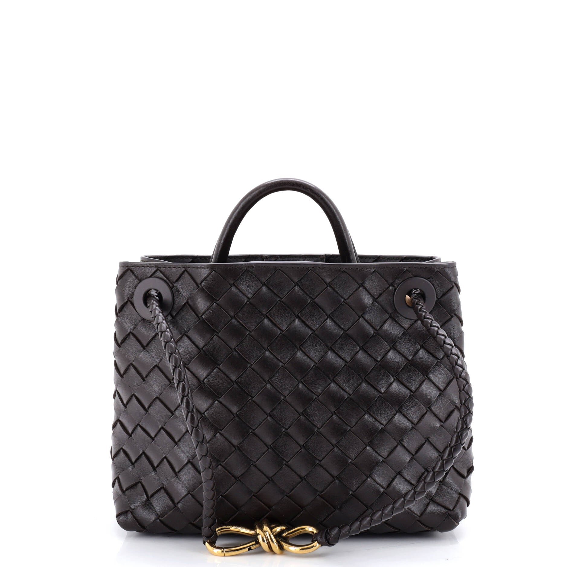 Bottega Veneta Andiamo Top Handle Bag Intrecciato Nappa Small