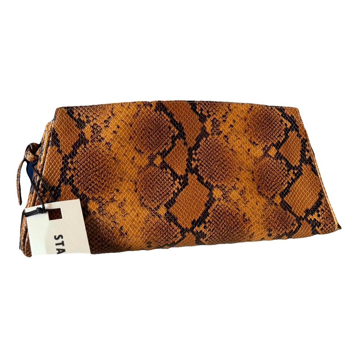 Leather clutch bag