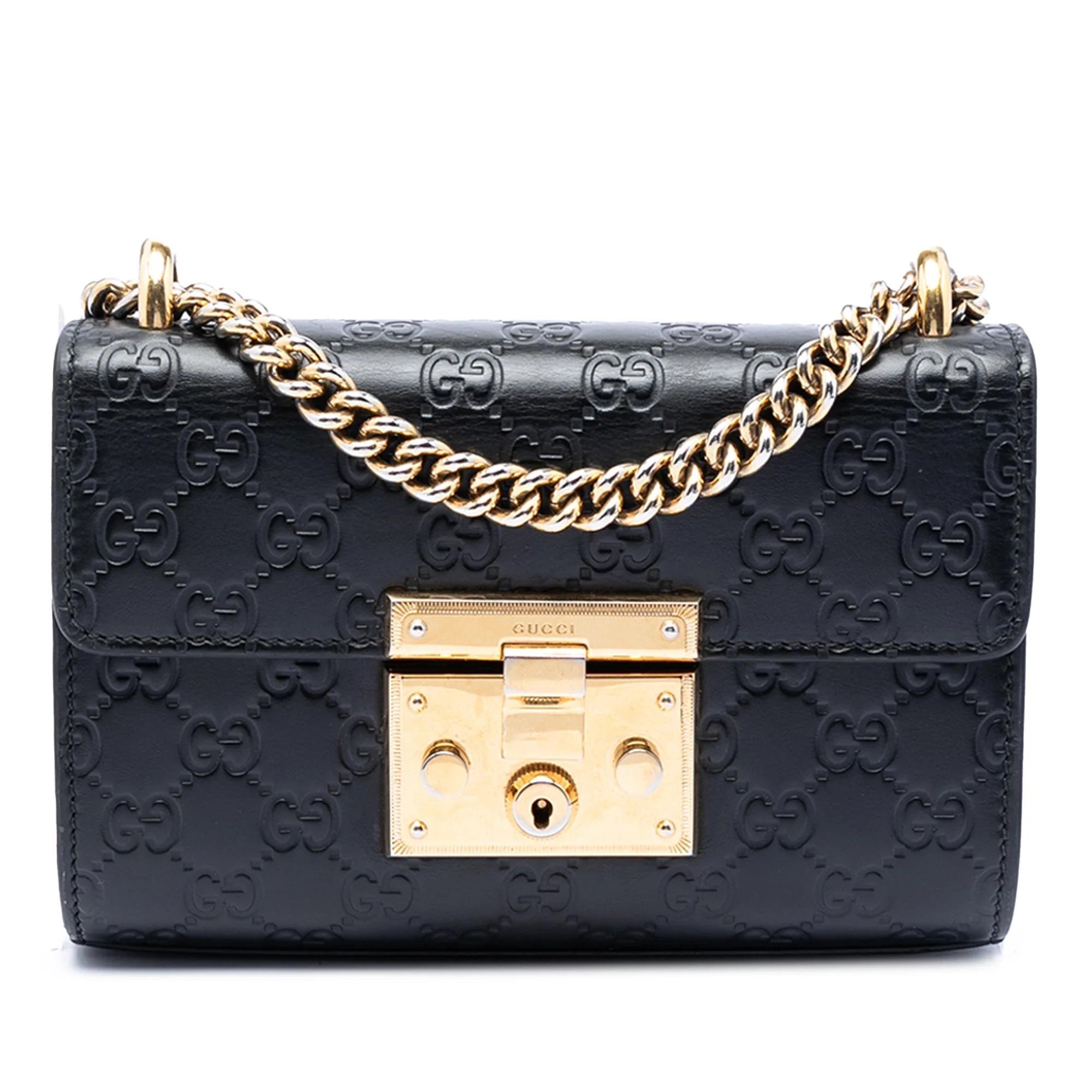 Padlock leather crossbody bag