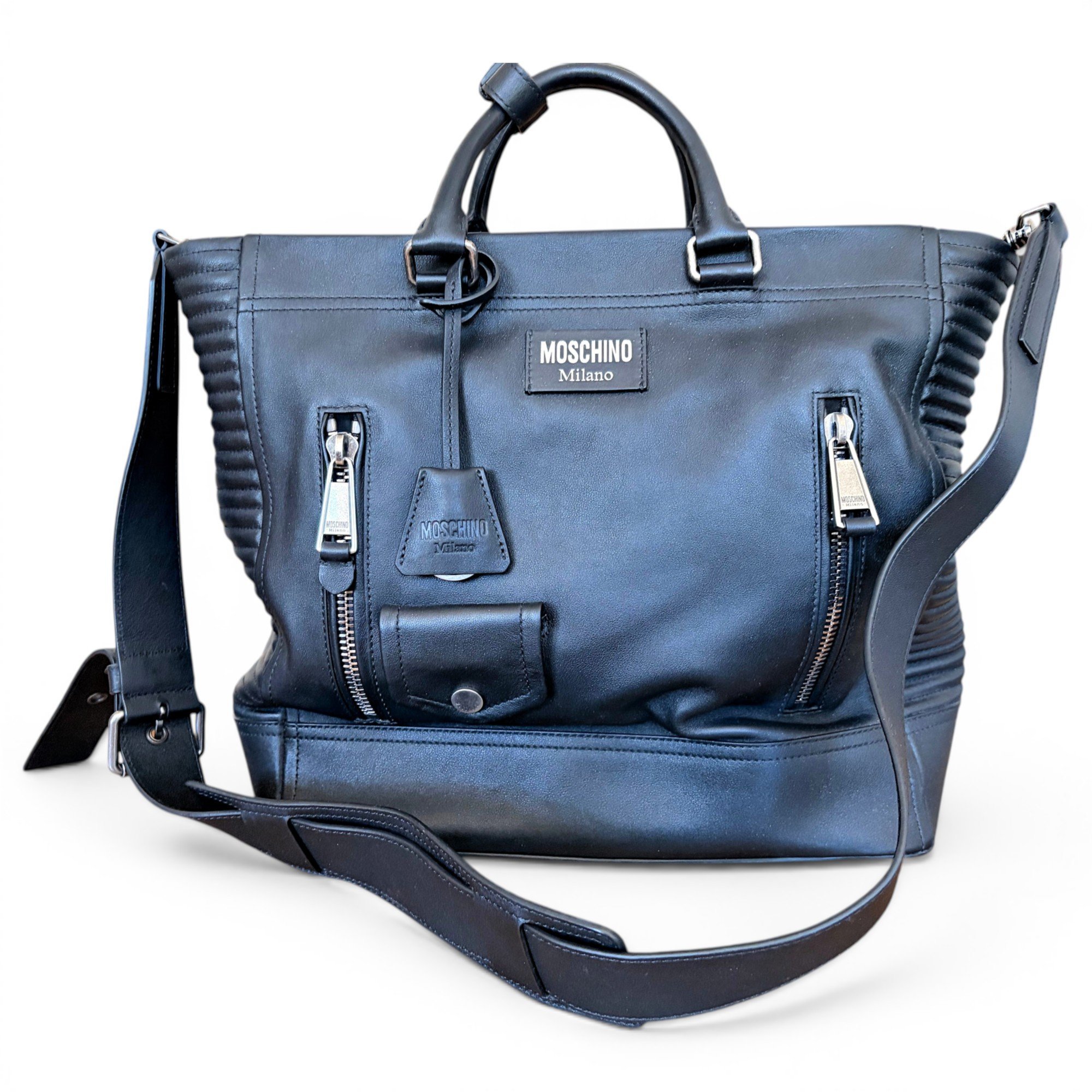 Moschino Biker leather handbag