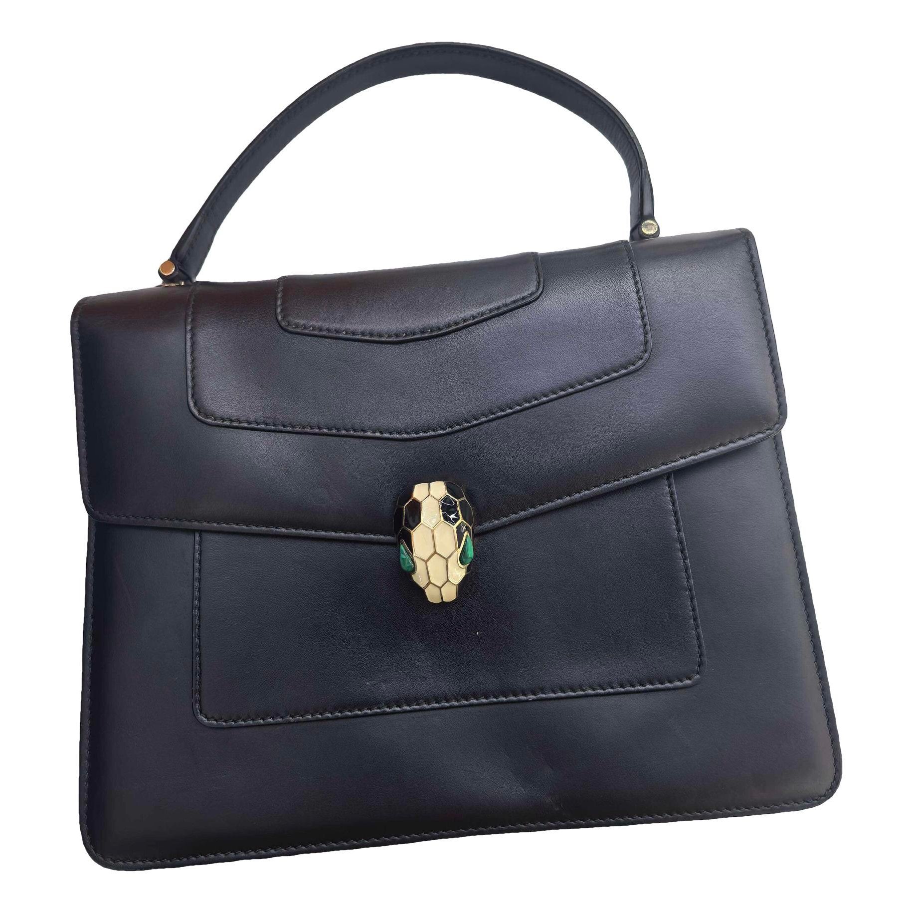 Serpenti leather handbag