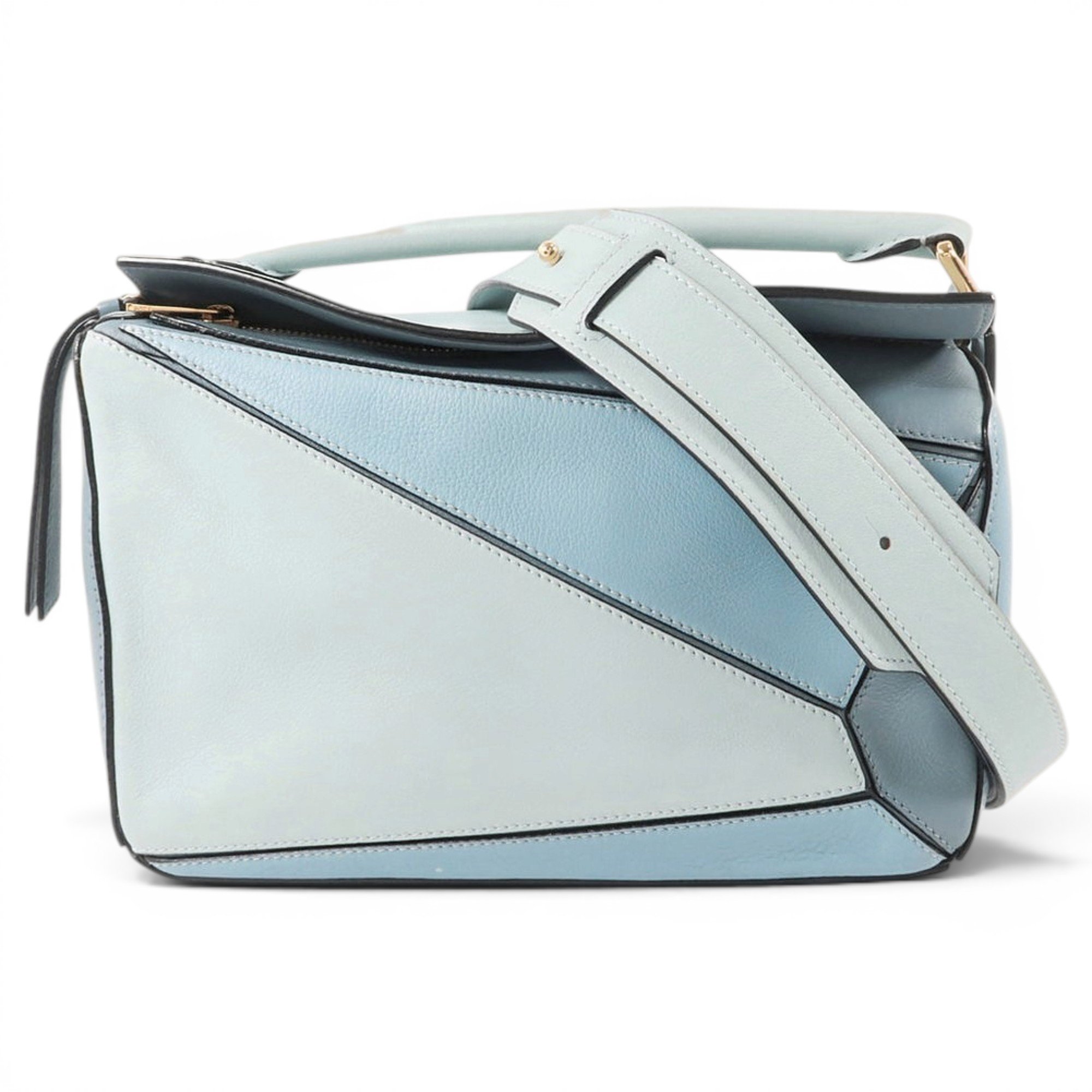 Puzzle leather handbag