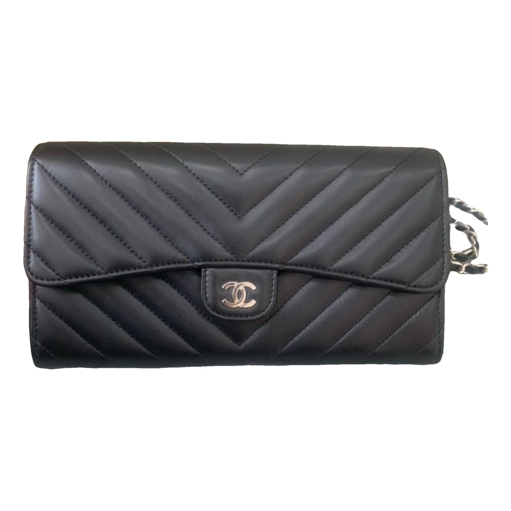 Leather clutch bag