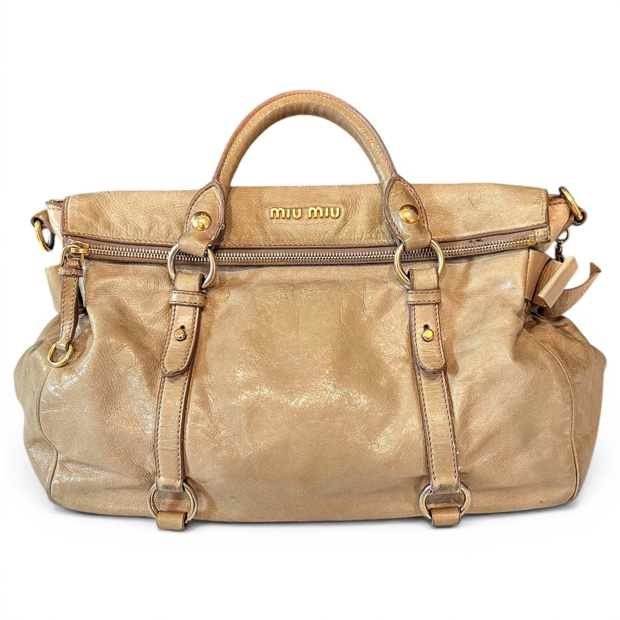 Bow bag leather handbag