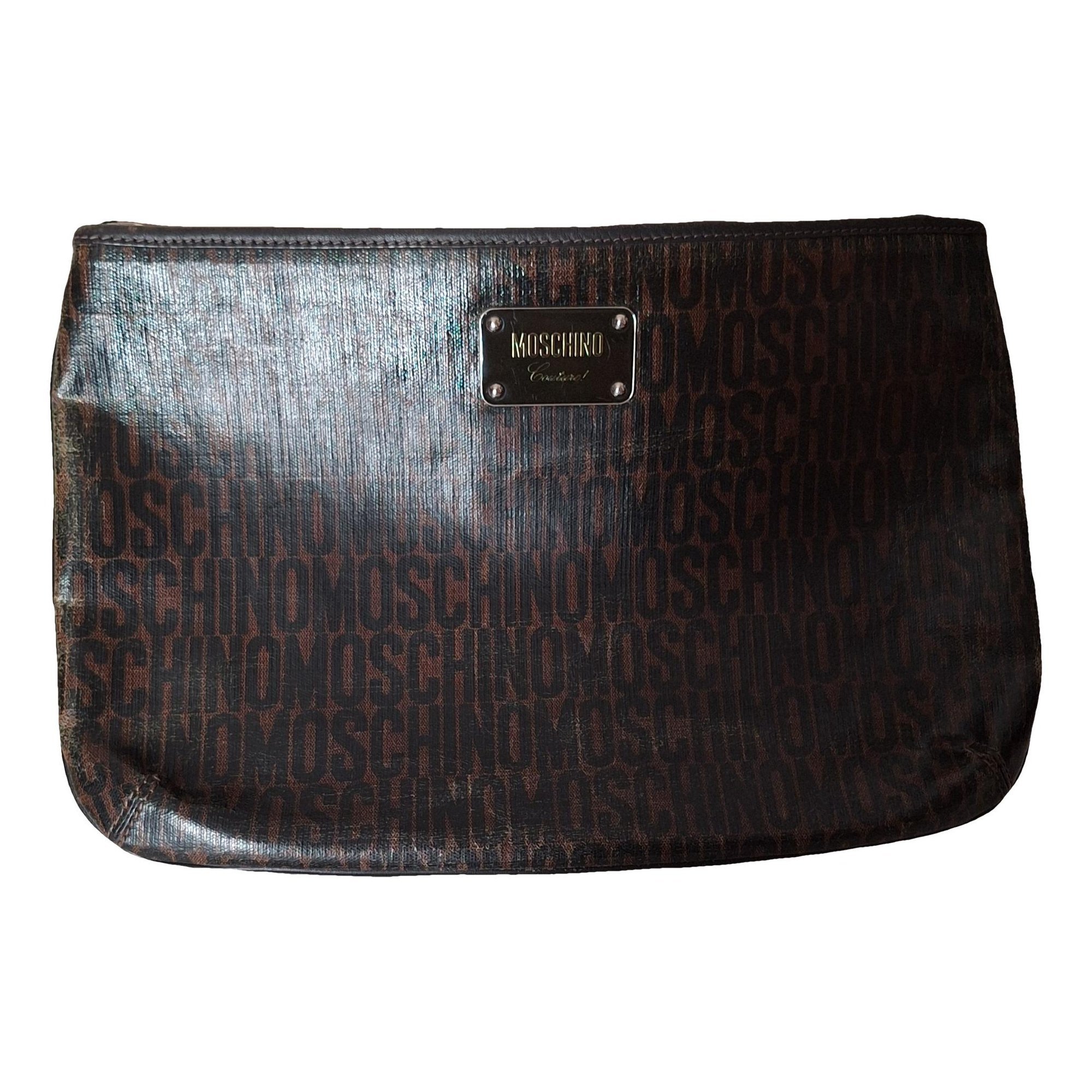 Patent leather clutch bag