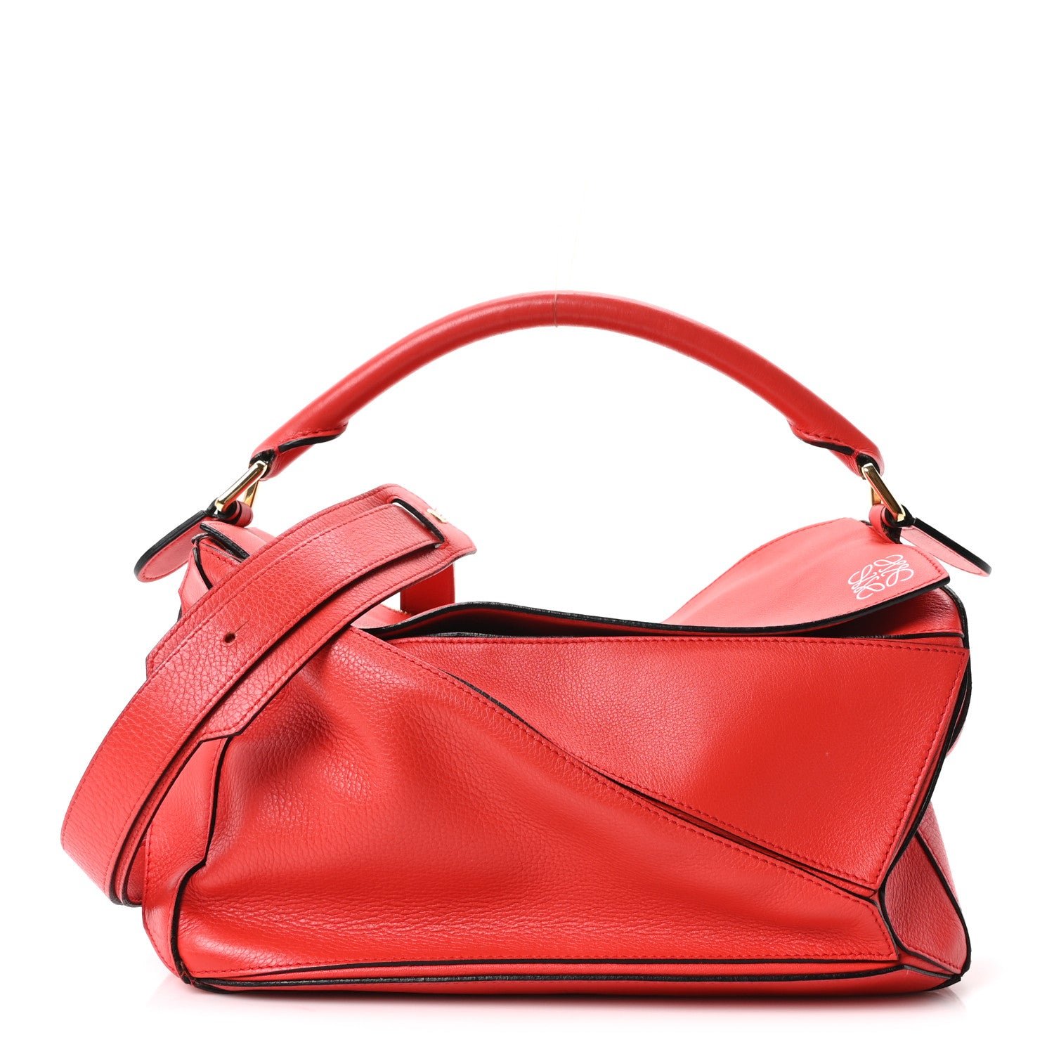 Loewe Loewe Calfskin Medium Puzzle Bag Scarlet