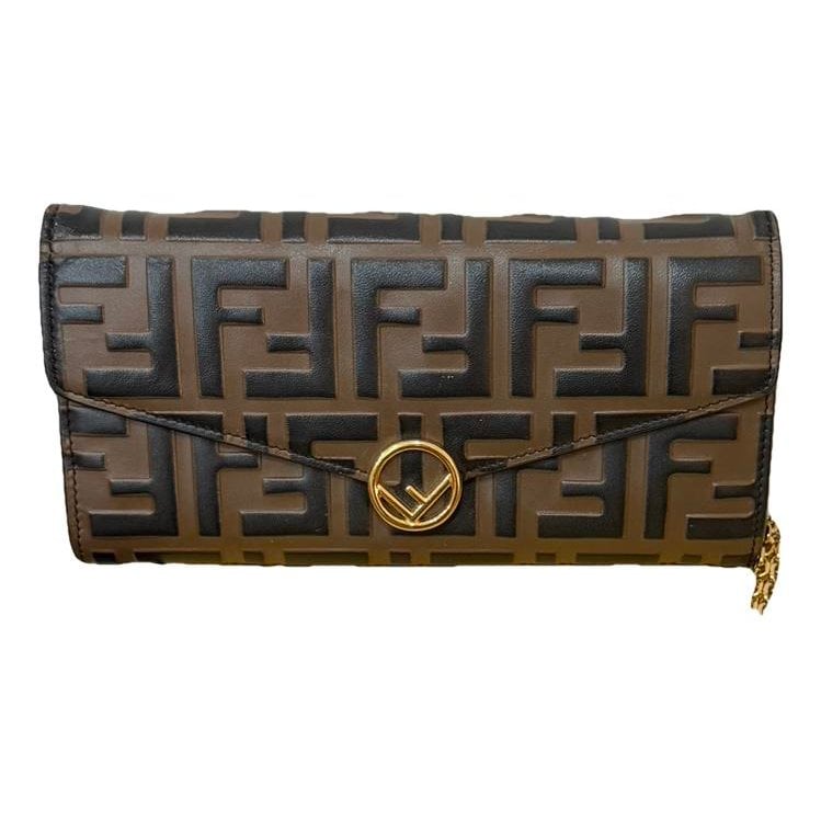 Leather clutch bag