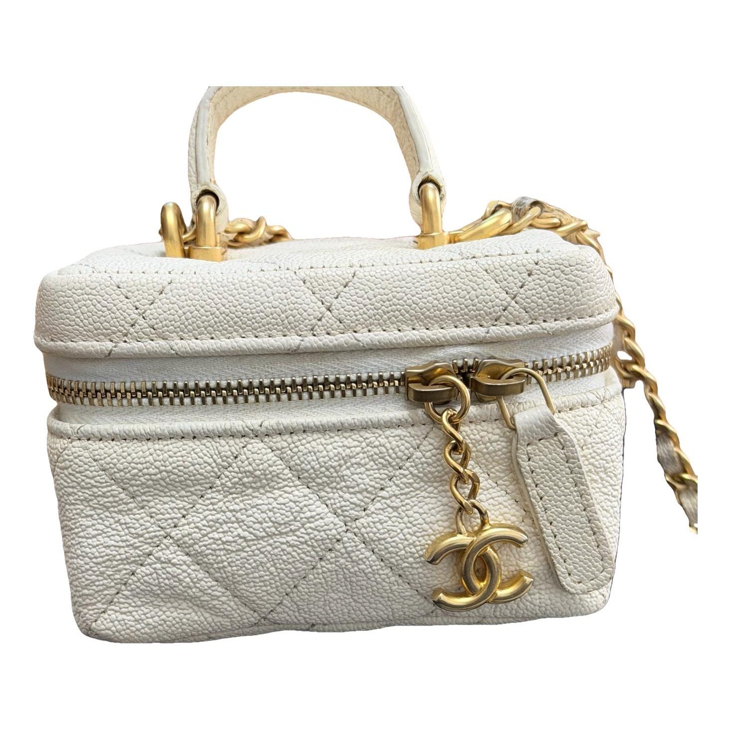 Vanity leather handbag