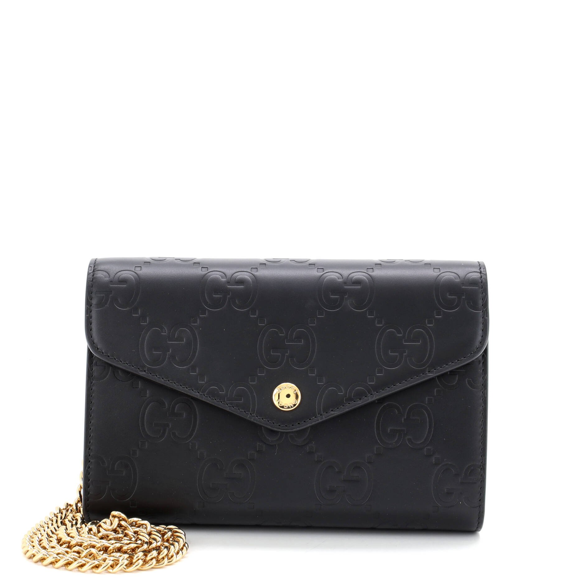 Envelope Wallet on Chain Guccissima Leather
