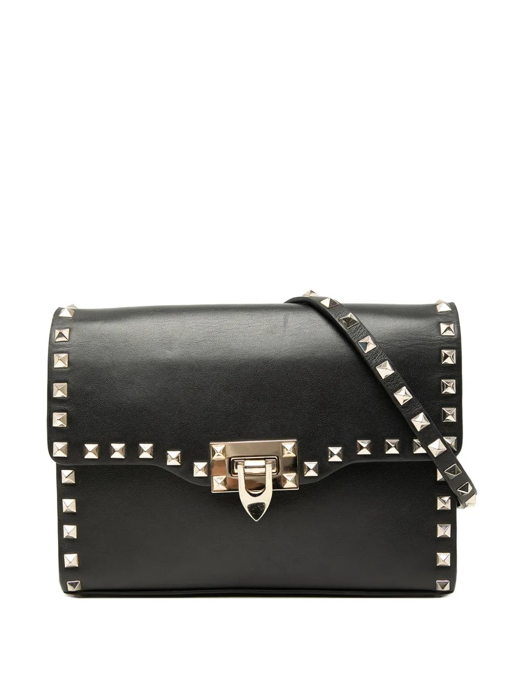 2000-2017 Small Leather Rockstud Flap crossbody bag