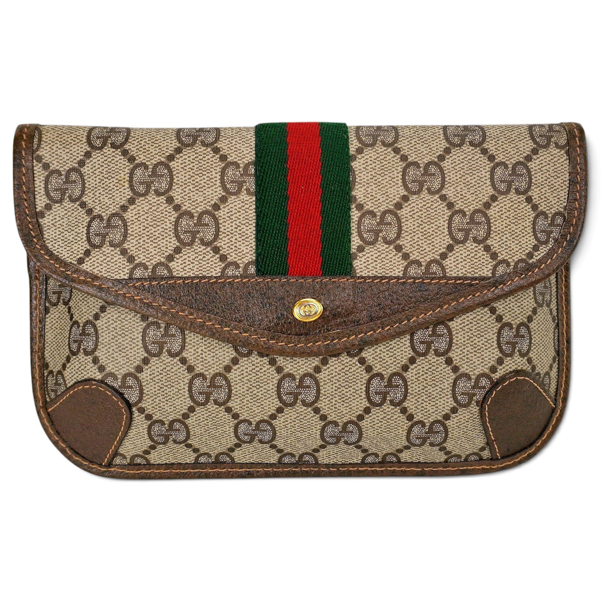 Ophidia leather clutch bag