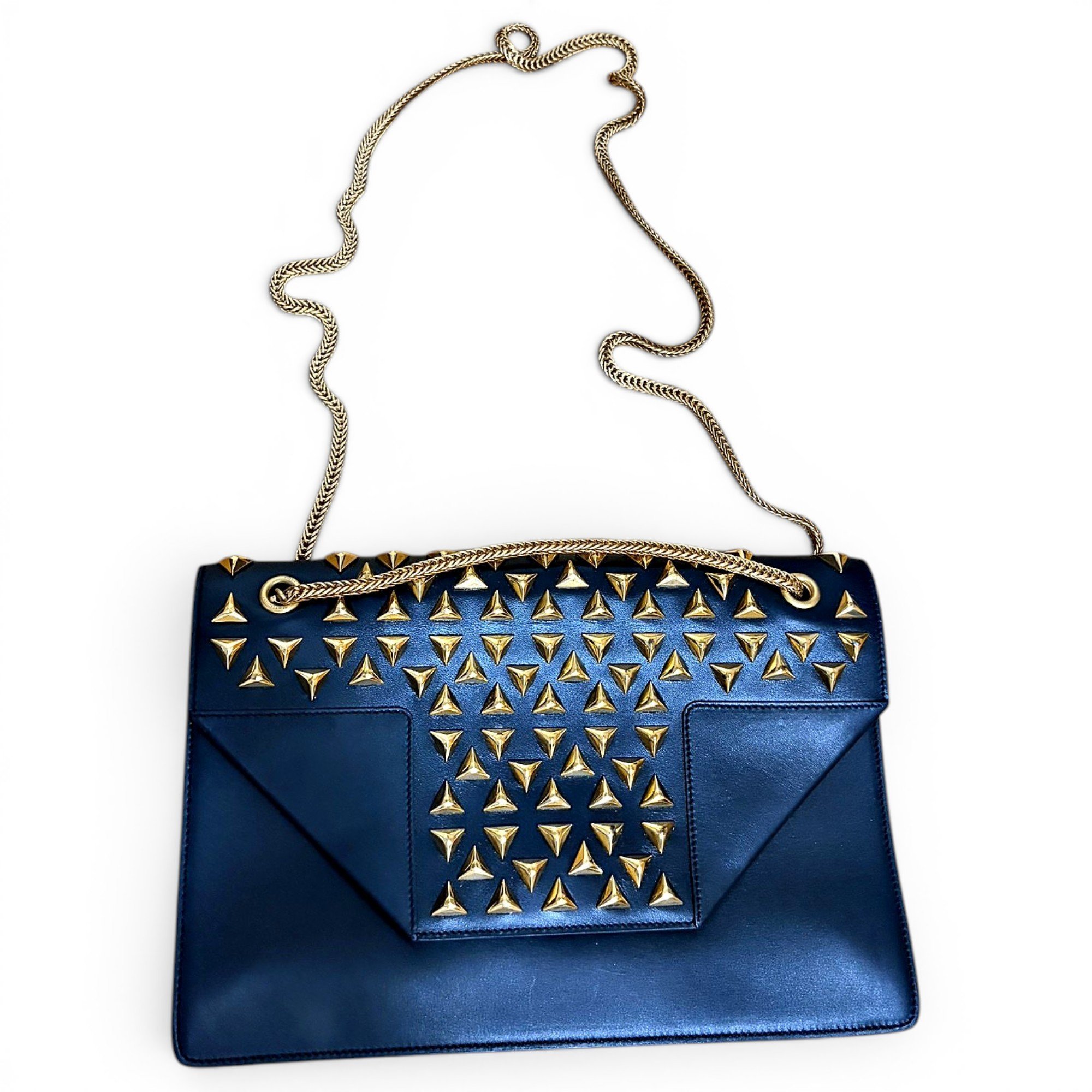 Leather clutch bag
