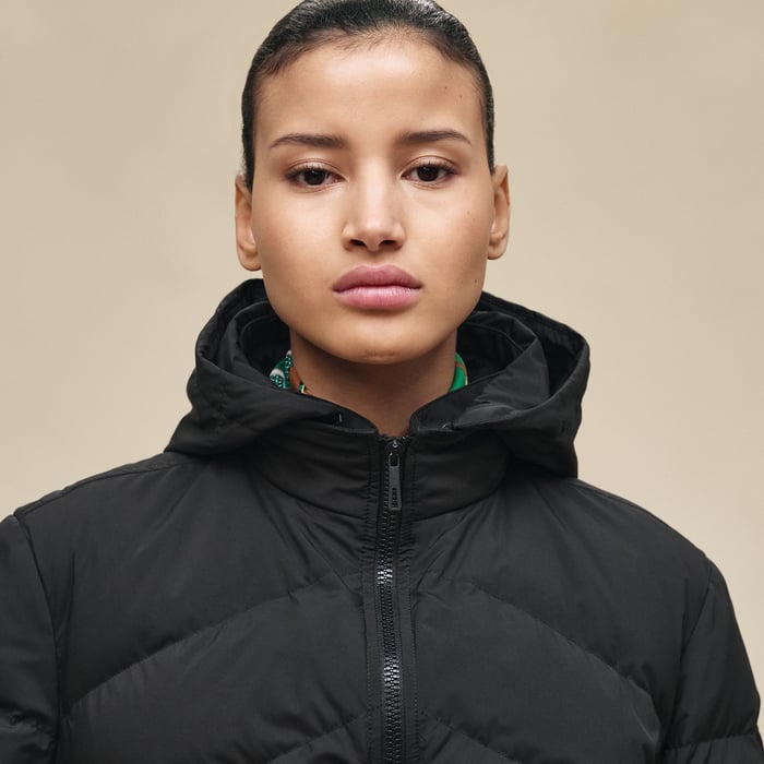Noir Short Puffer Coat