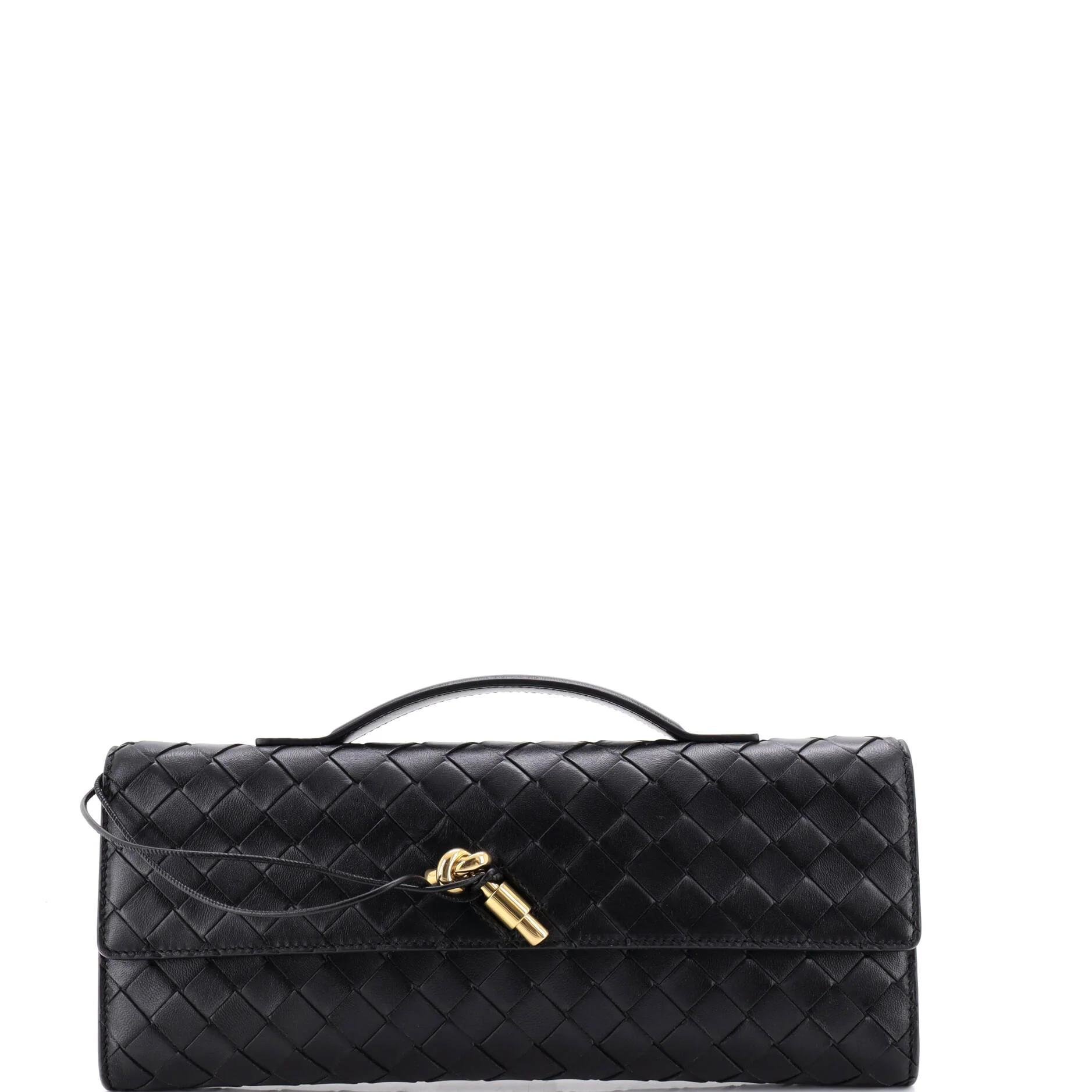 Leather clutch bag