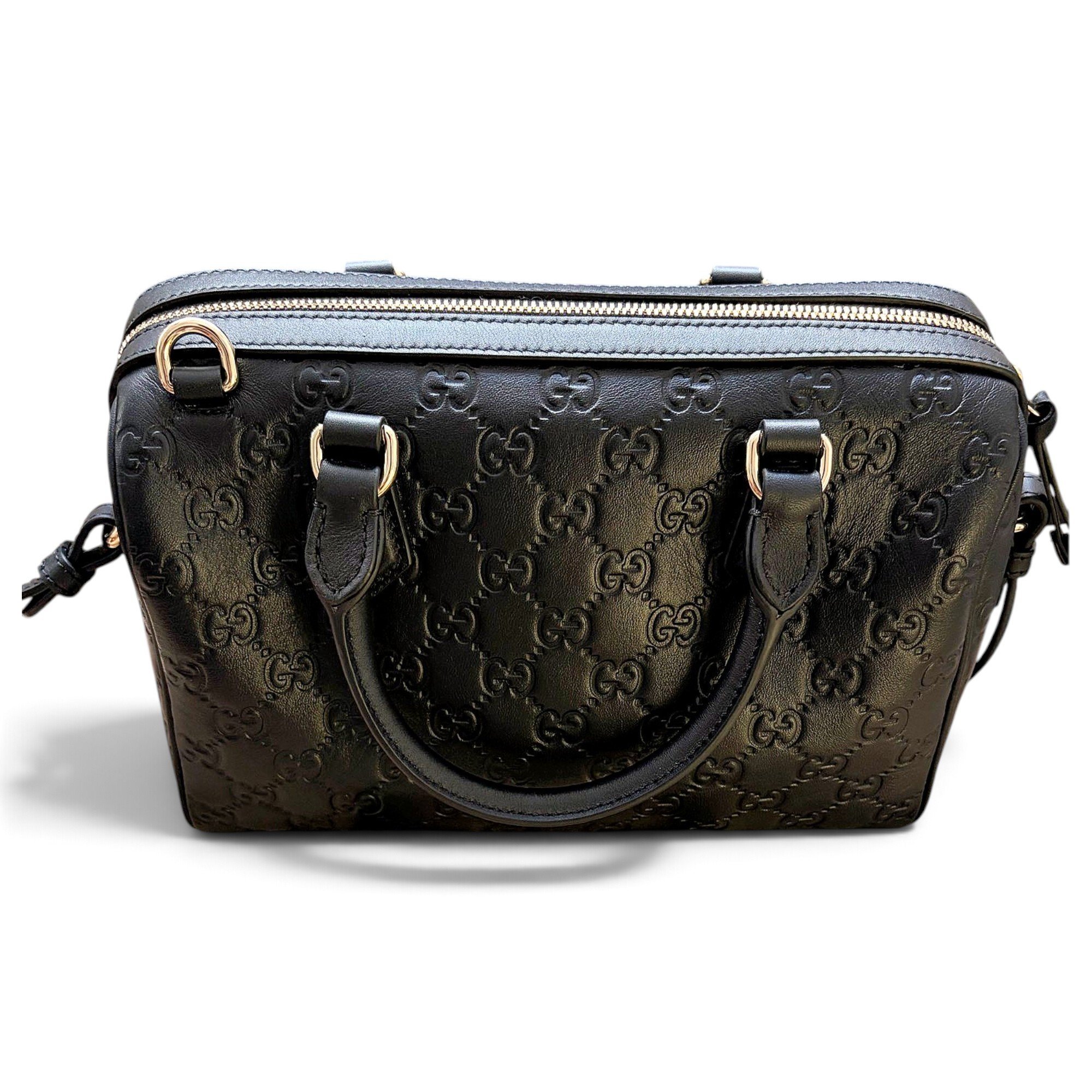 Boston leather bowling bag