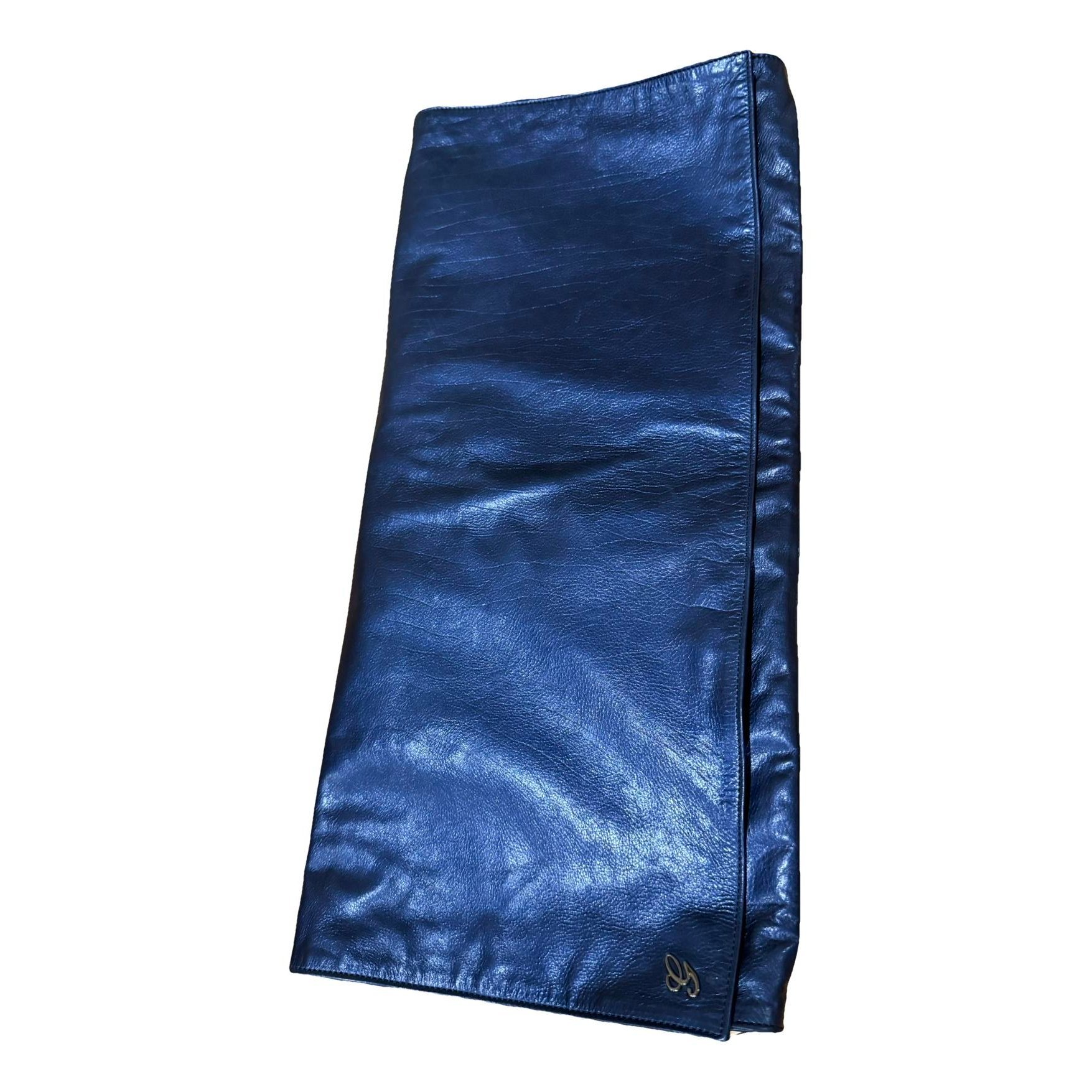 Leather clutch bag