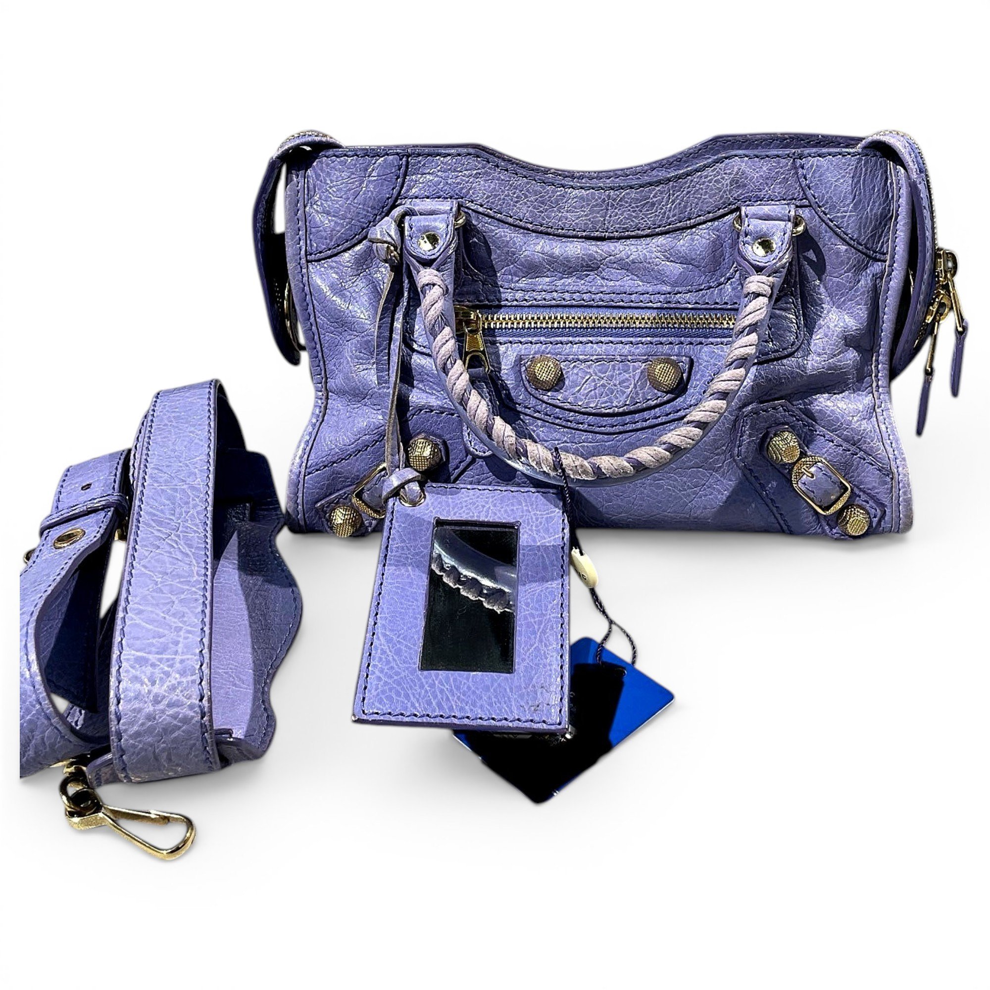 Classic Metalic leather handbag