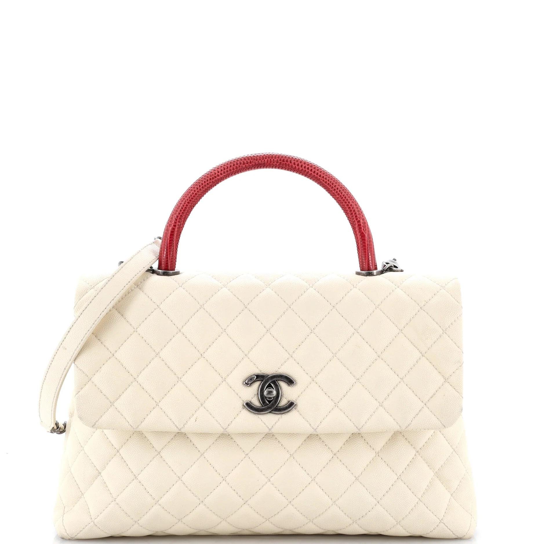 Coco Handle lizard handbag
