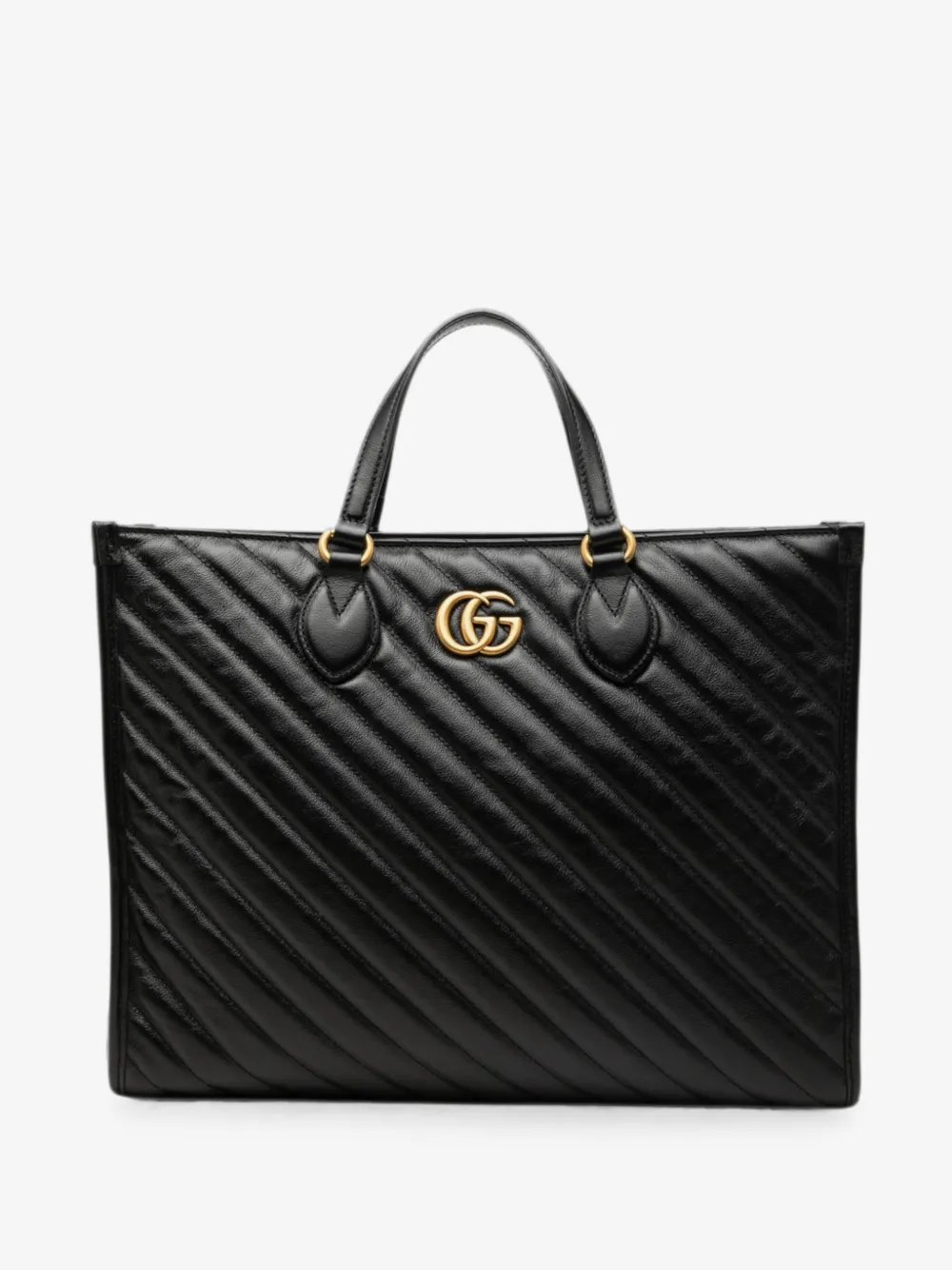 2016-2026 Medium GG Marmont Matelasse Diagonal Calfskin Shopping Tote satchel