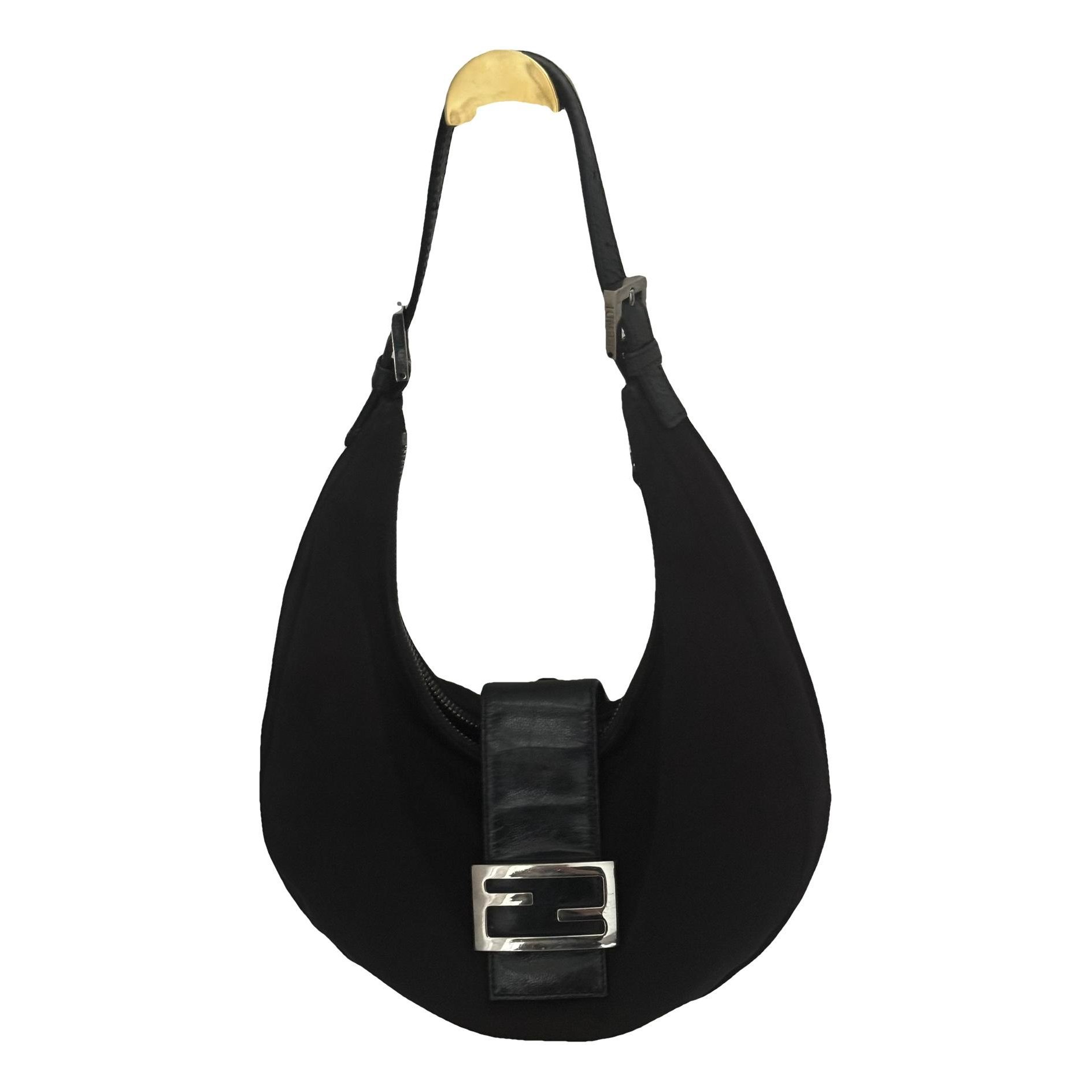 Croissant Vintage cloth handbag